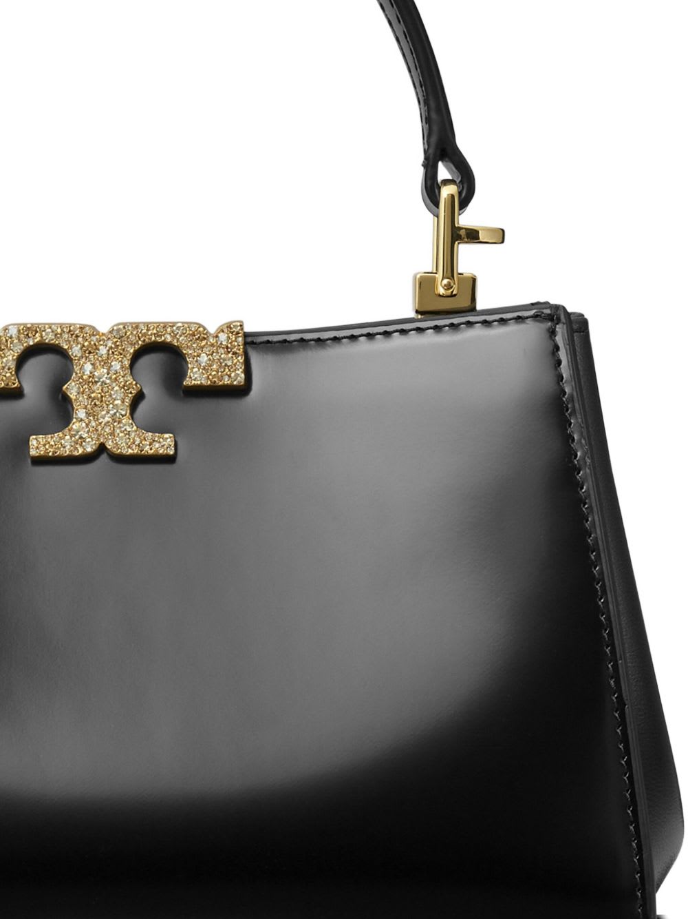 Tory Burch Eleanor Mini Leather Shoulder Bag In Black