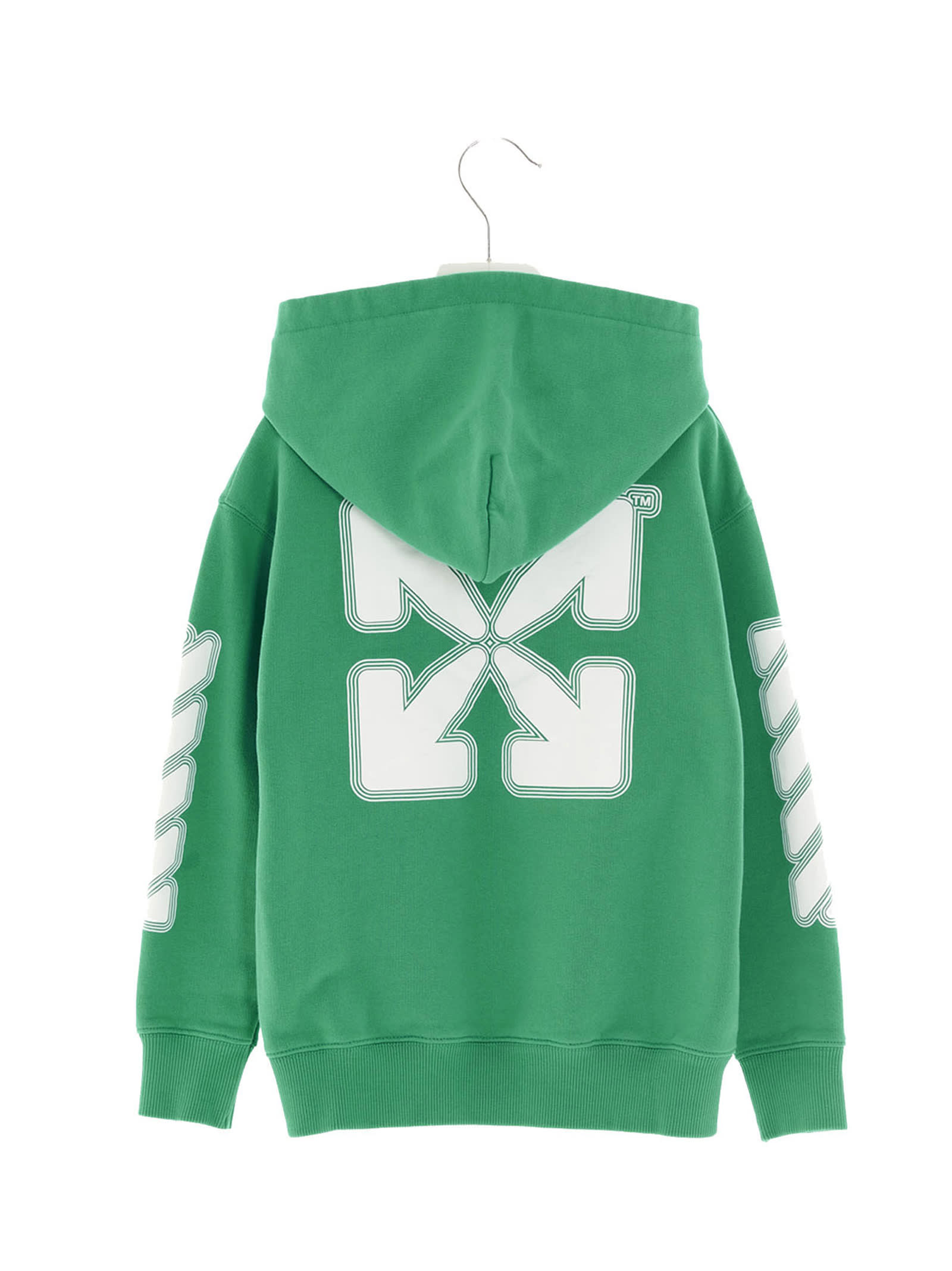 Shop Off-white Off Glow Hoodie In Green