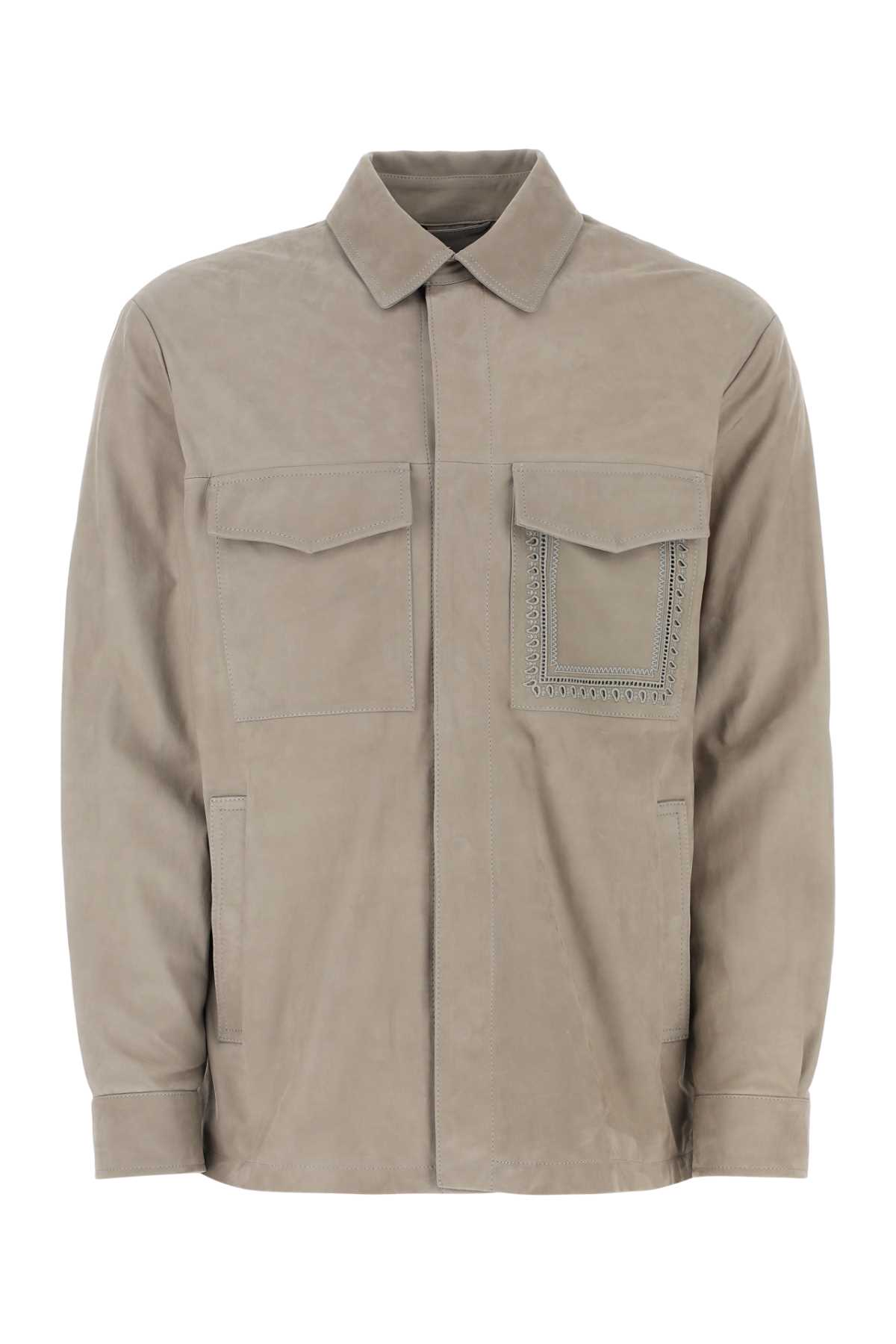 Tシャツ・カットソー ETRO SS23 Dove grey suede shirt (1L9797906 0003) Etro Men Dove Grey Suede Shirt In Gray | ModeSens
