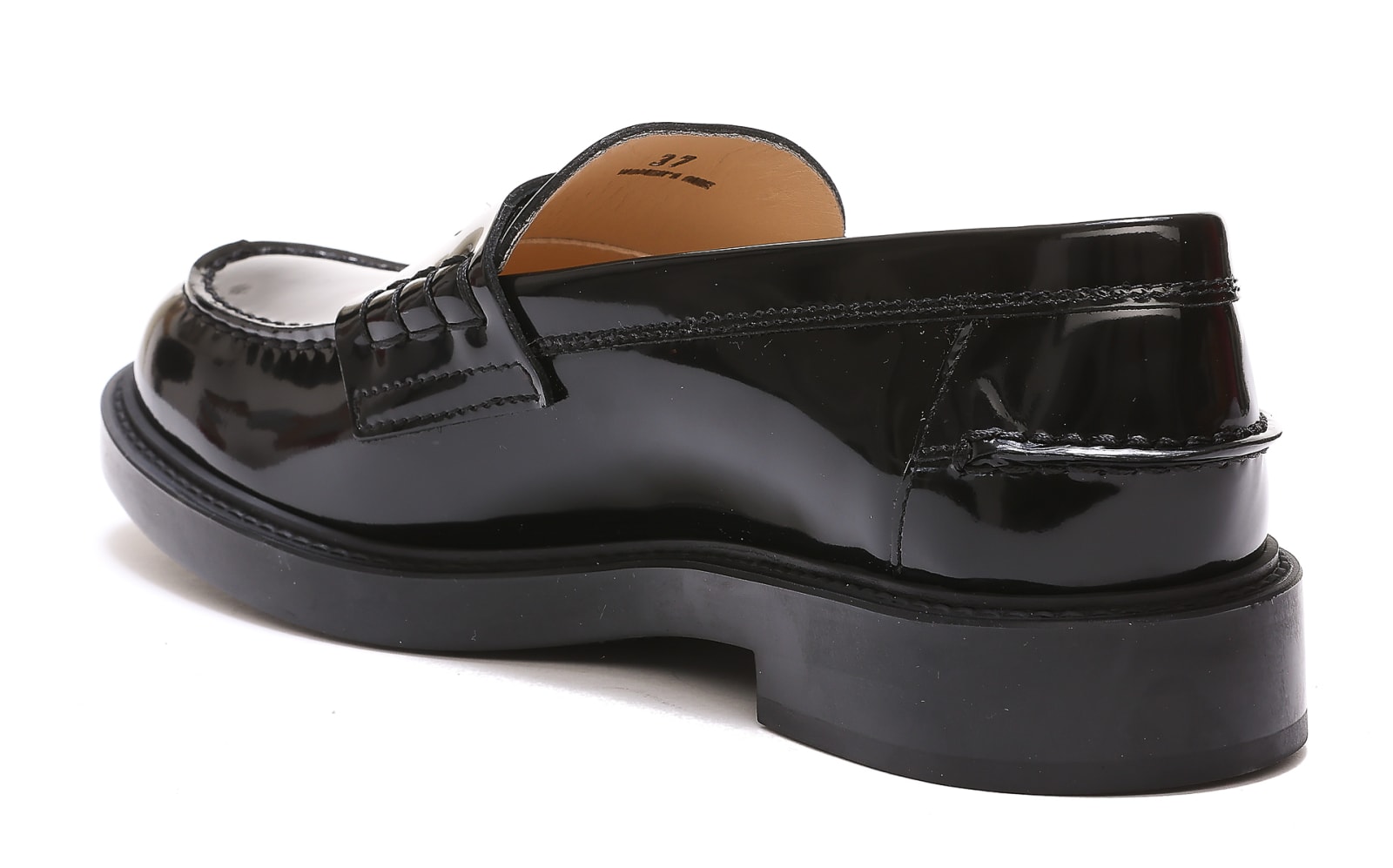 Shop Tod's Leather Loafers In Nero
