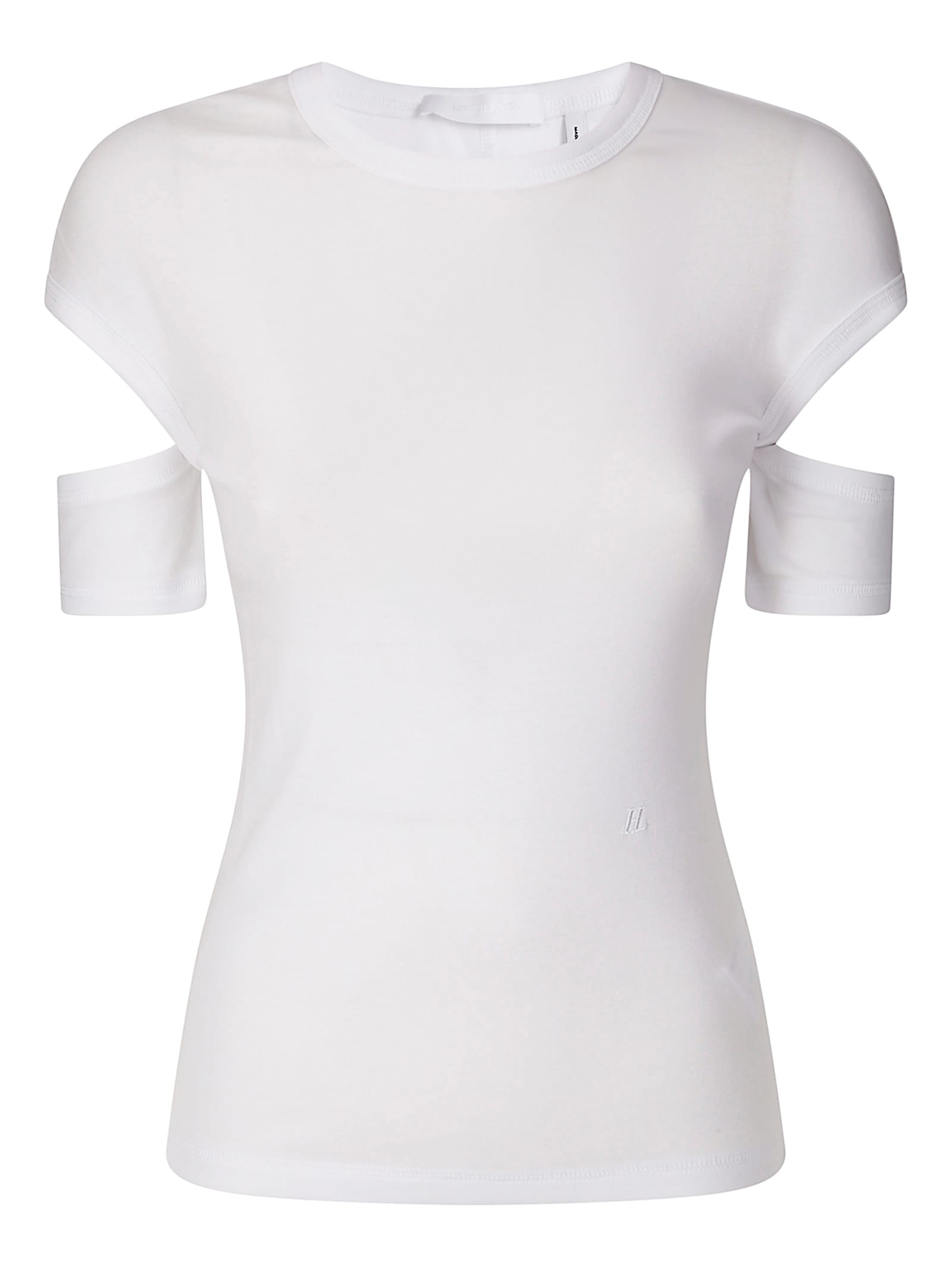 Helmut Lang Slash Shrunken T.sof In Optic White