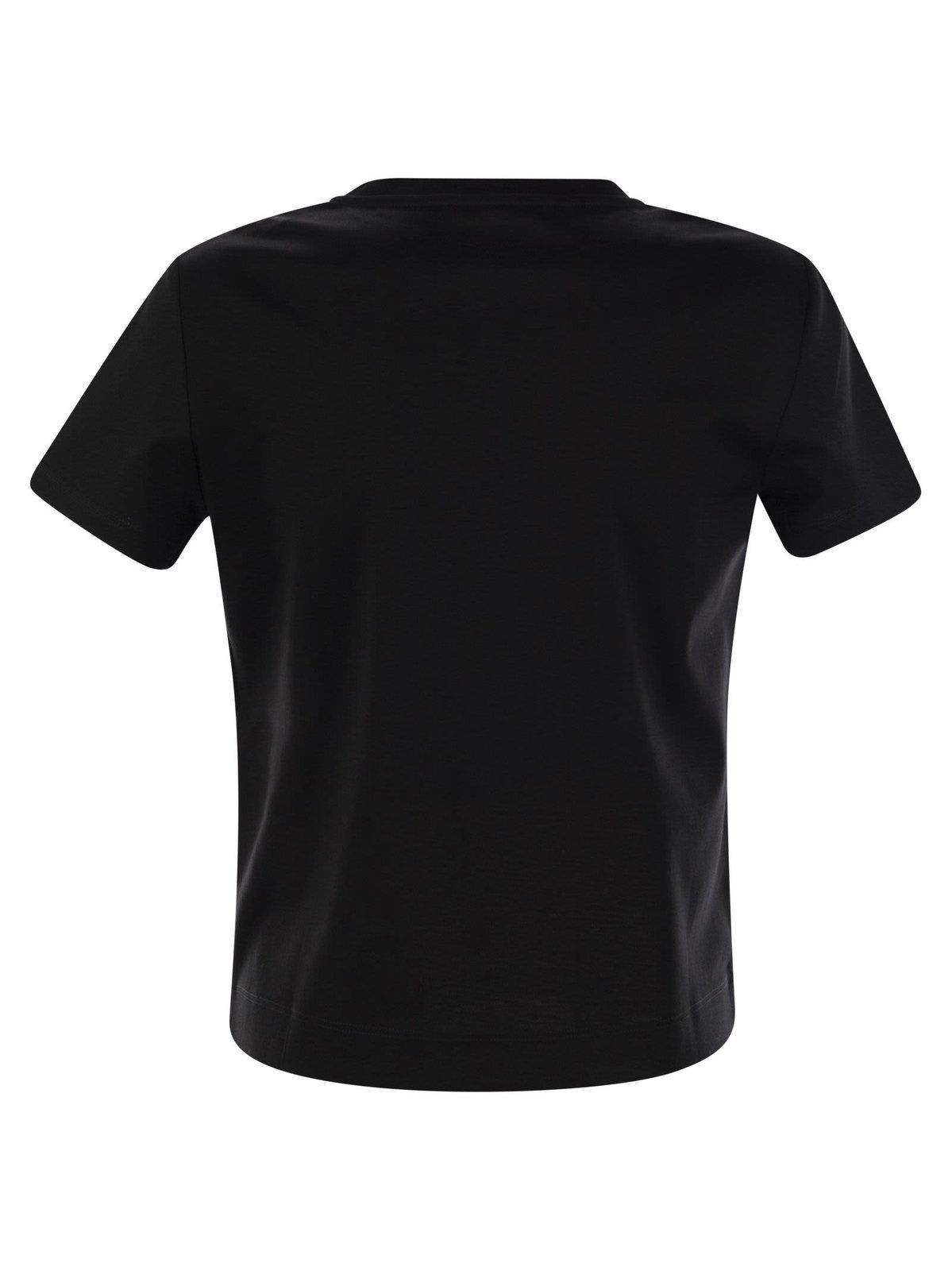 Max Mara Adelio Black Viscose Blend T-shirt In Black