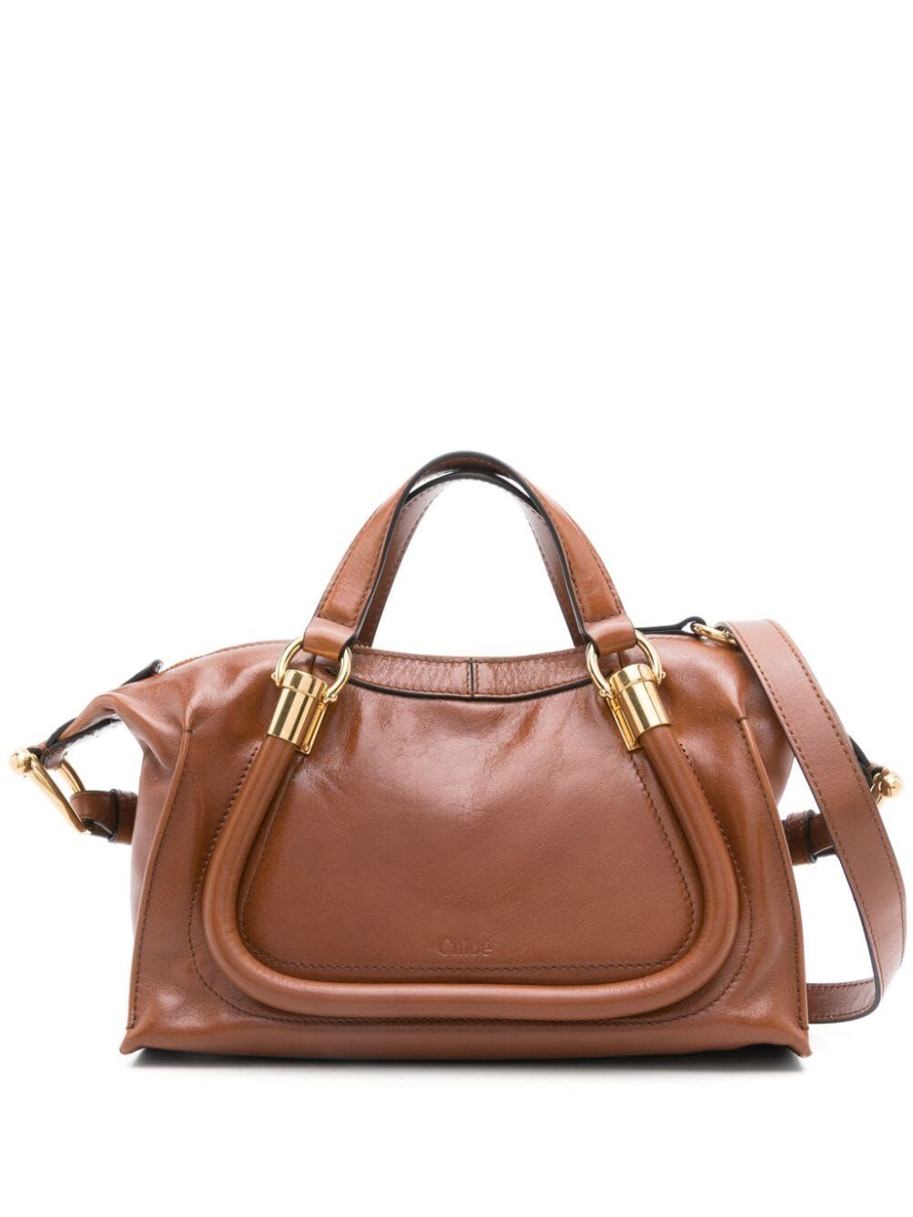 Shop Chloé Paraty 24 Shoulder Bag In M Clay Brown