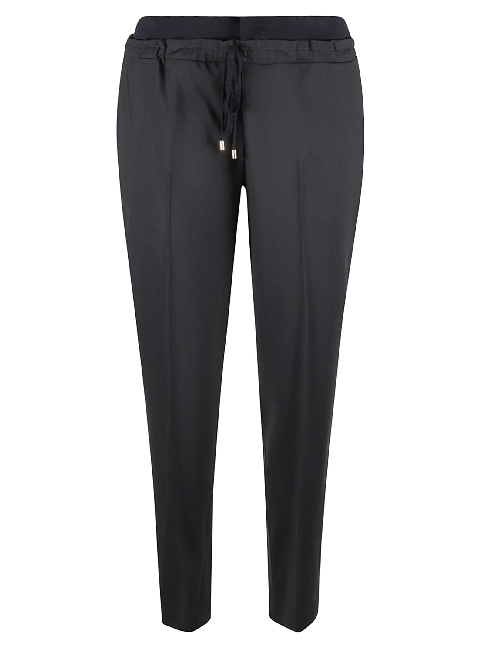 LORENA ANTONIAZZI ELASTIC DRAWSTRING WAIST FITTED TRACK PANTS 