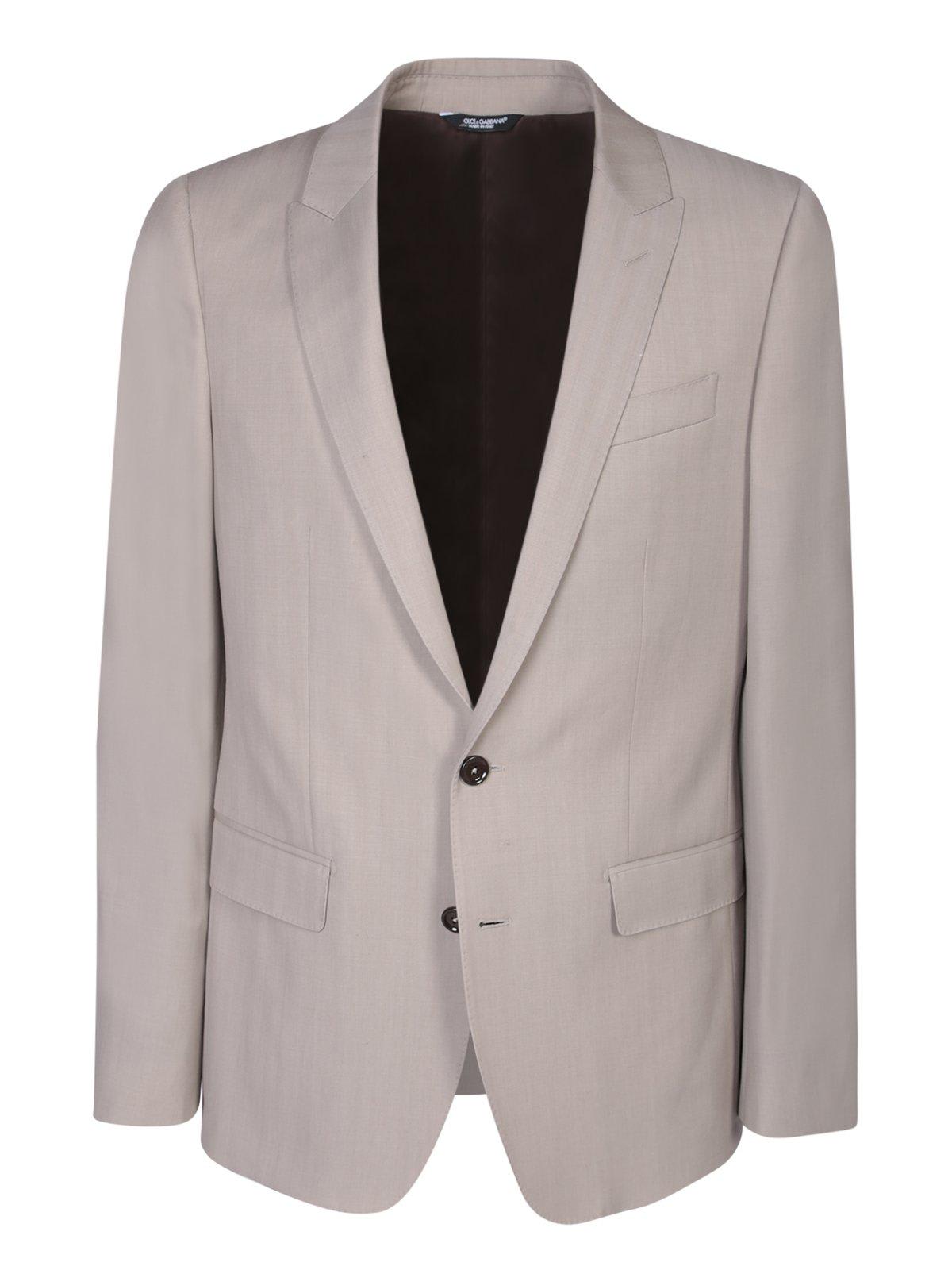 Shop Dolce & Gabbana Single-breasted Tailored Suit In Grigio