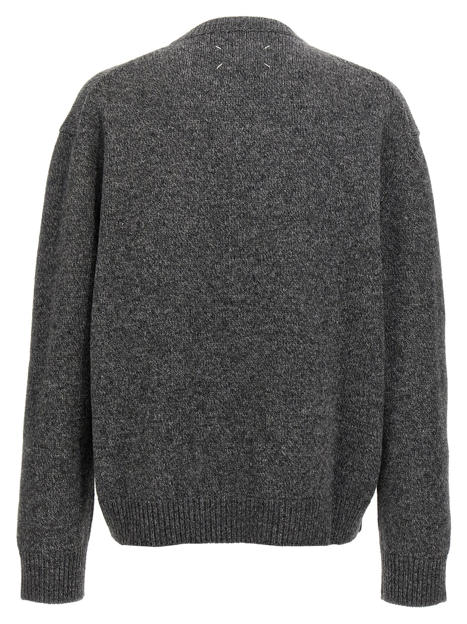 Shop Maison Margiela Wool Sweater In Gray