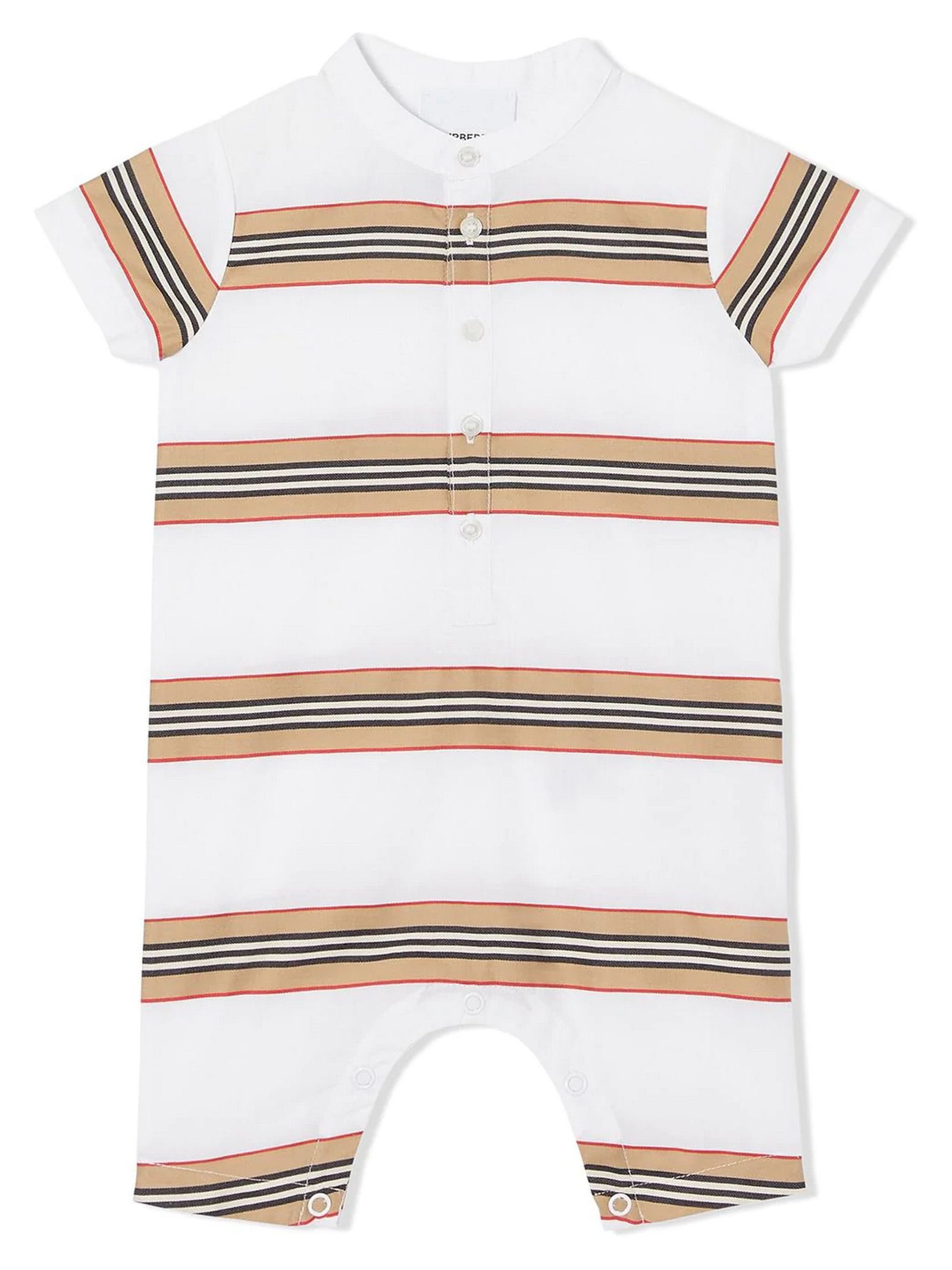 Burberry White Cotton Playsuit