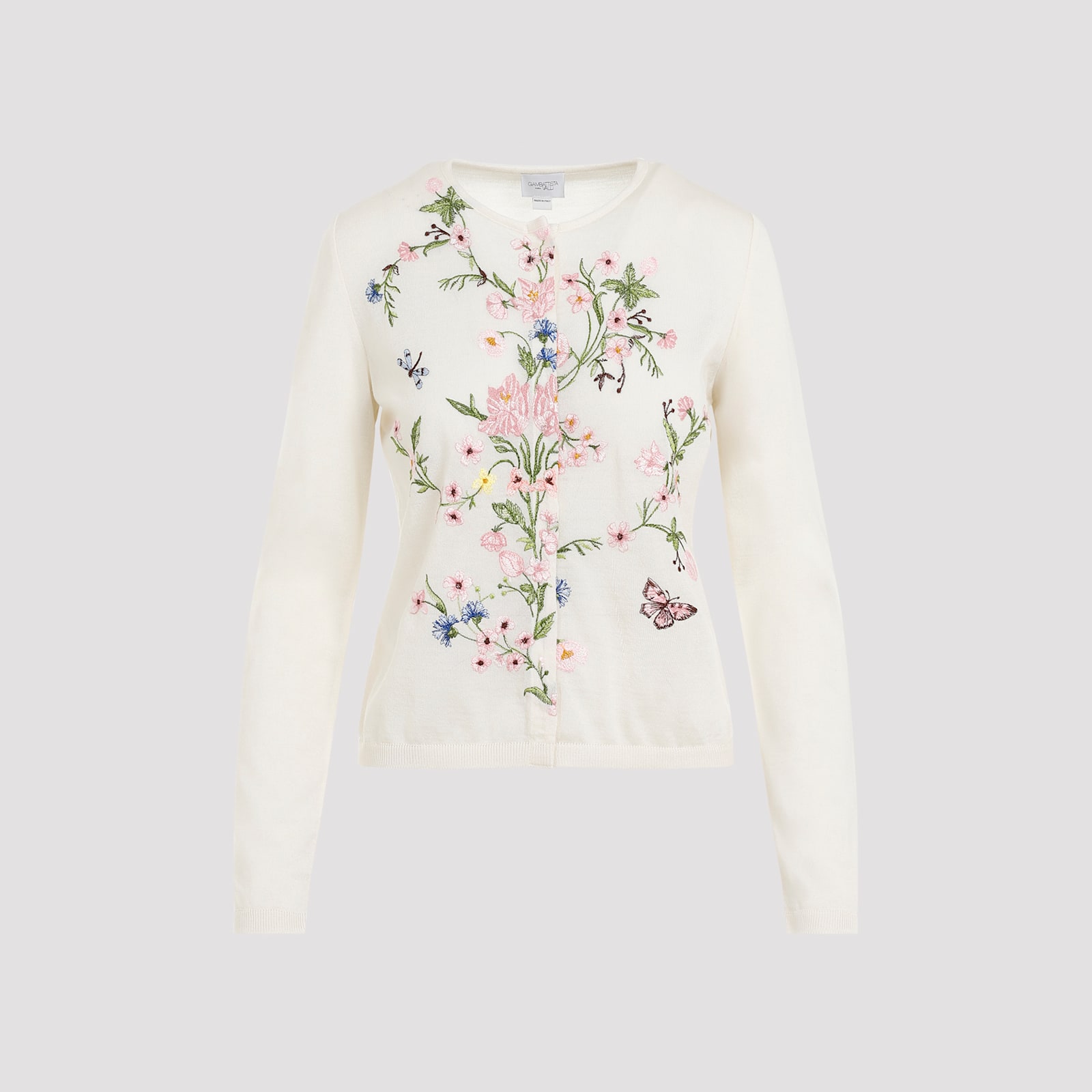 Shop Giambattista Valli Knit Cardigan In Ivory