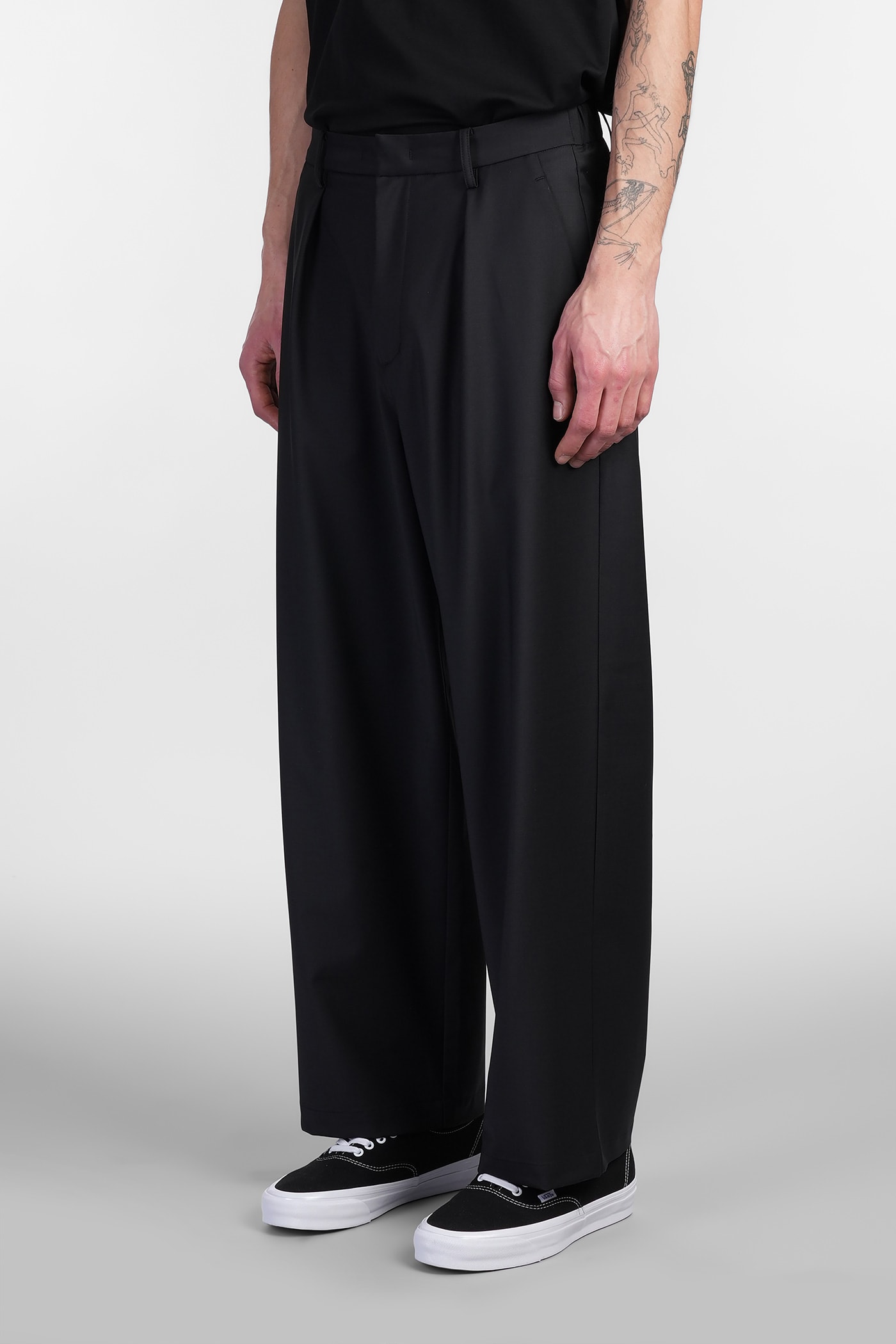 Attachment Pants In Black Polyamide Polyester In Black