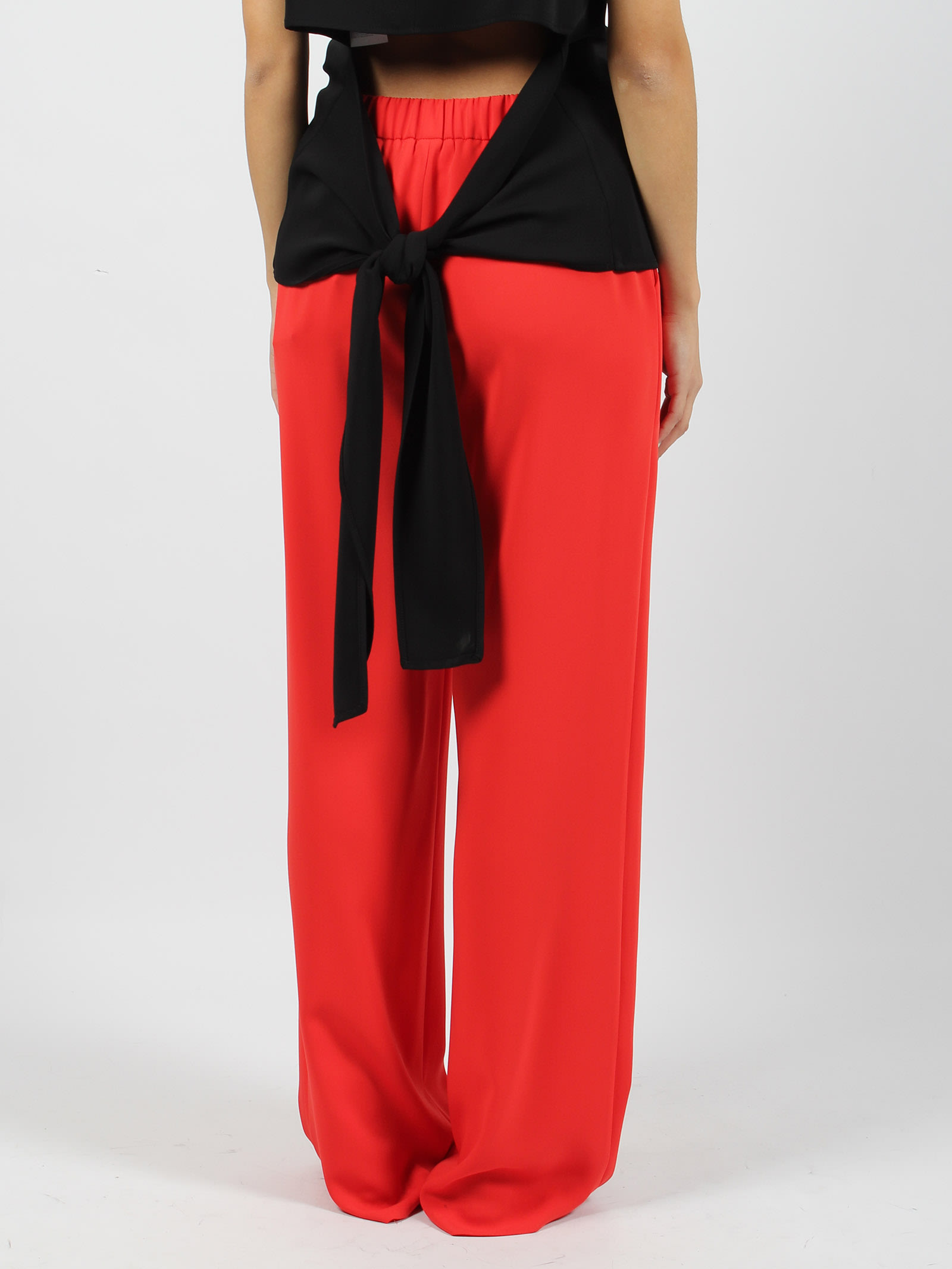 Shop P.a.r.o.s.h Panty Wide Leg Trousers In Red