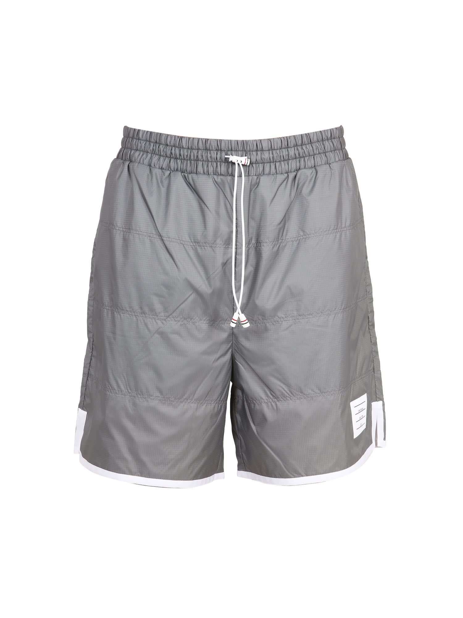Silver Quilted Ripstop Jersey Lining Track Short
