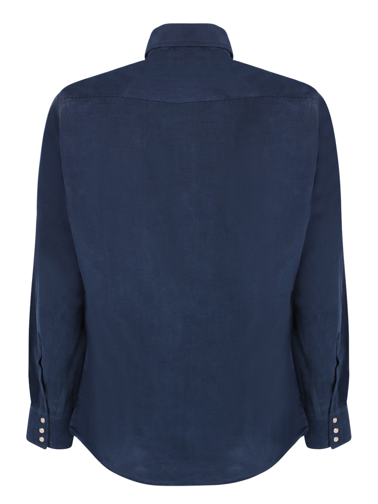 Shop Lardini Cotton Blue Shirt