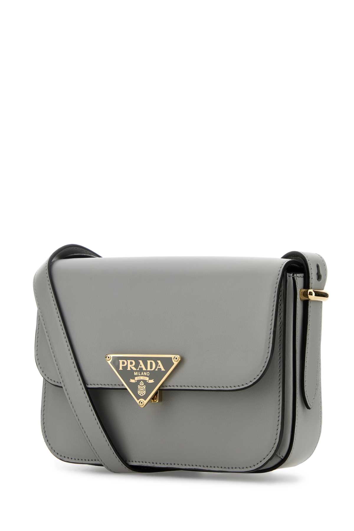 PRADA GREY LEATHER CROSSBODY BAG 