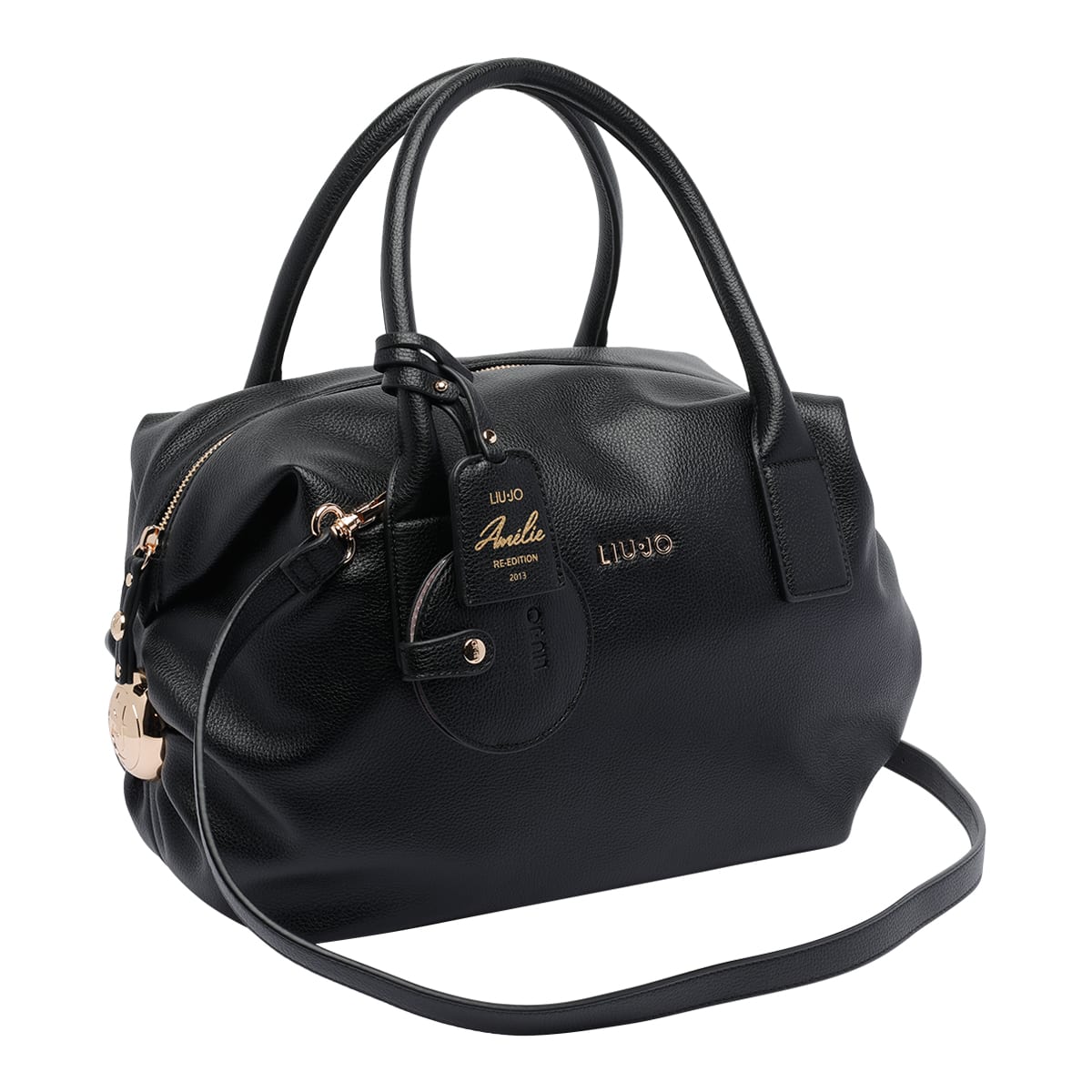 Liu •jo Charm-embellished Tote Bag In Black