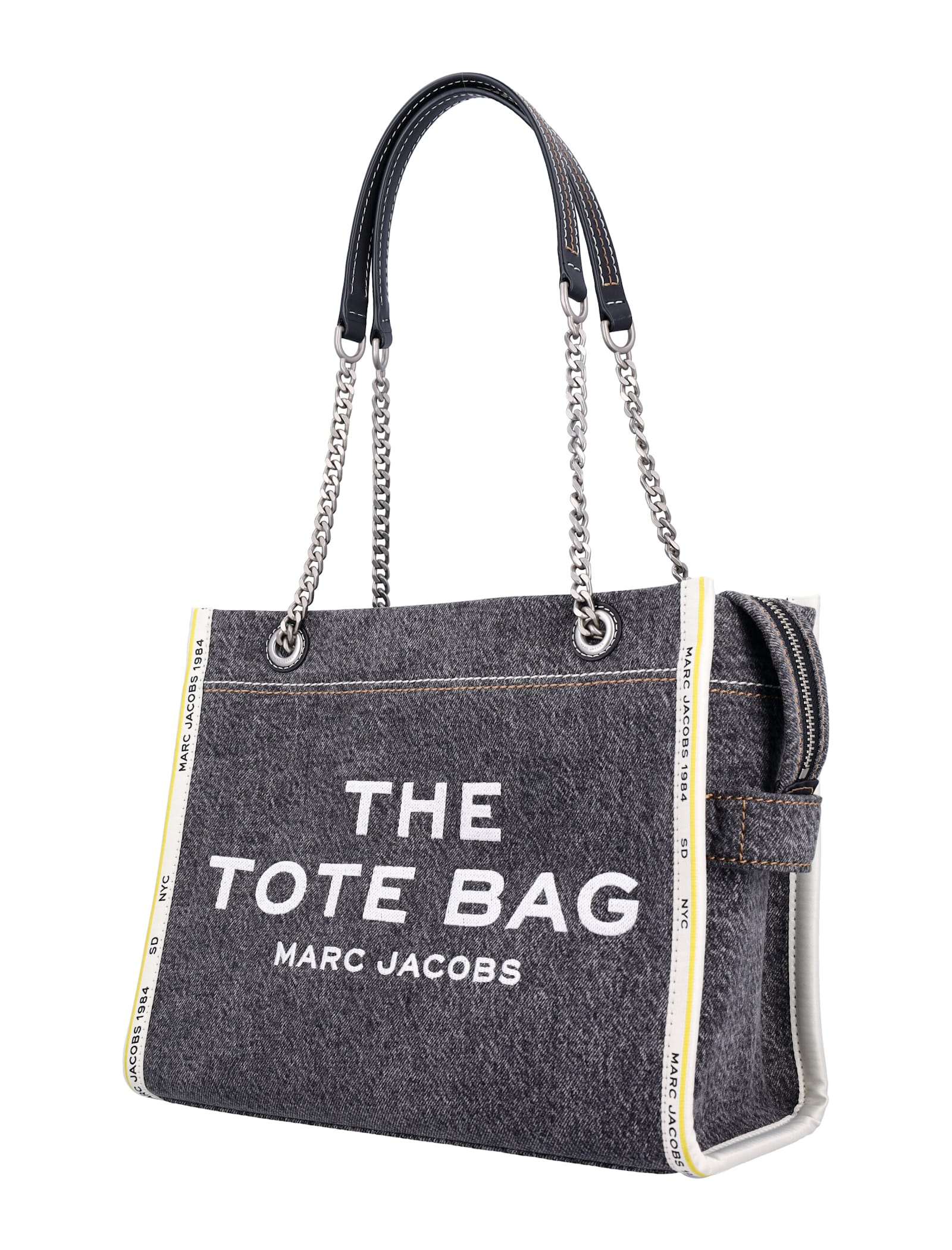 Shop Marc Jacobs The Medium Tote Bag In Black Wash