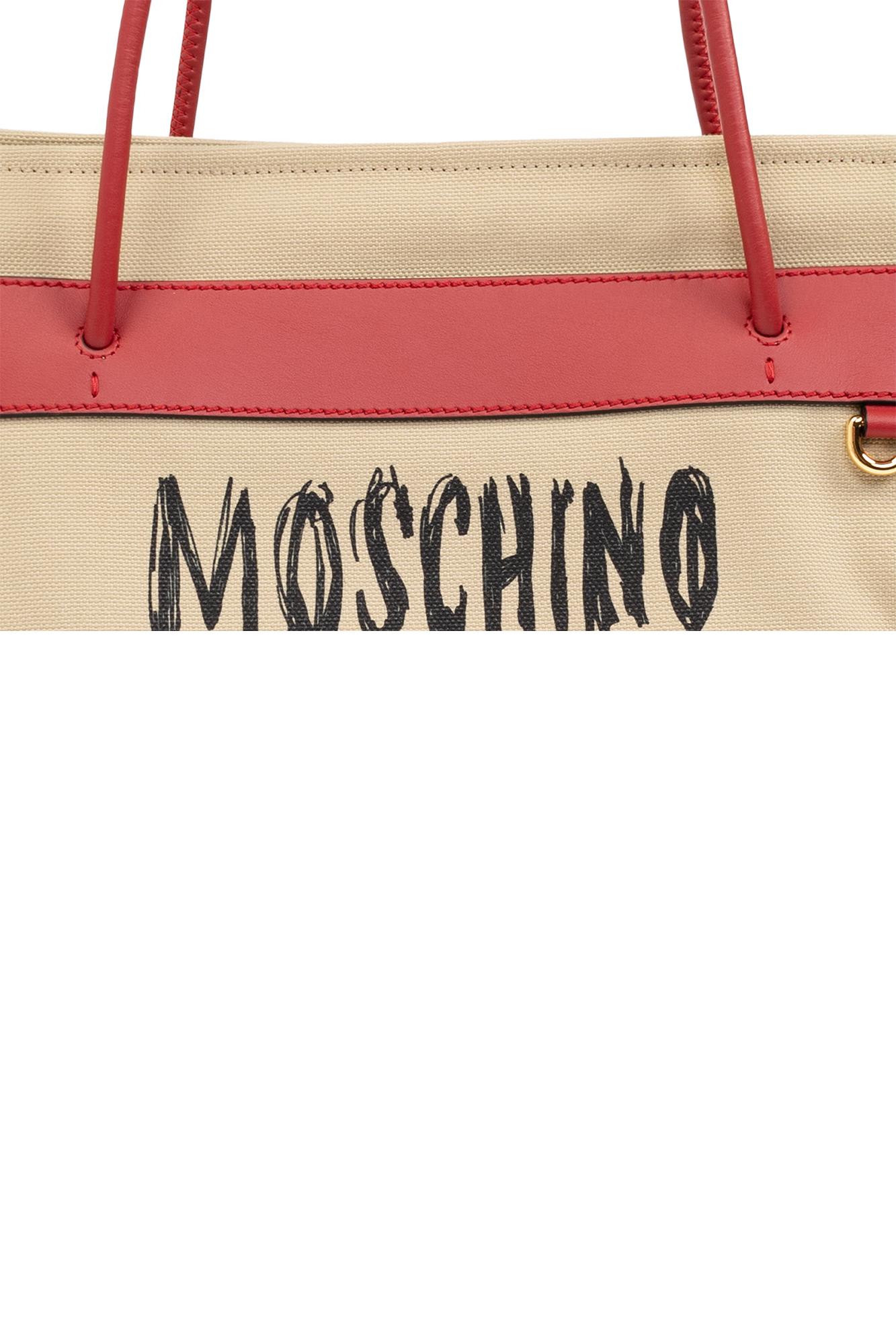 Shop Moschino Shopper Bag In Beige