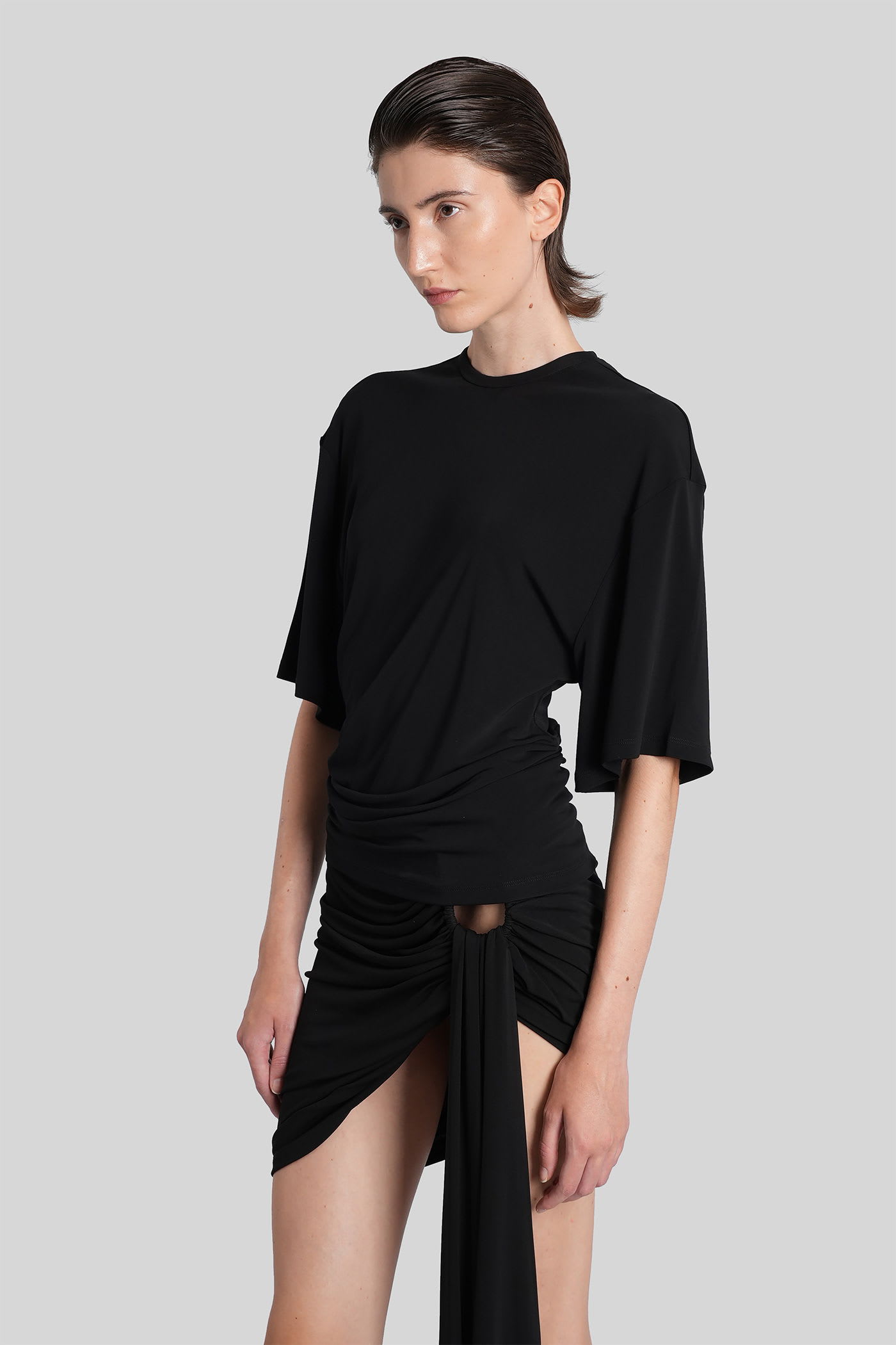 Christopher Esber T-shirt In Black Viscose In Black