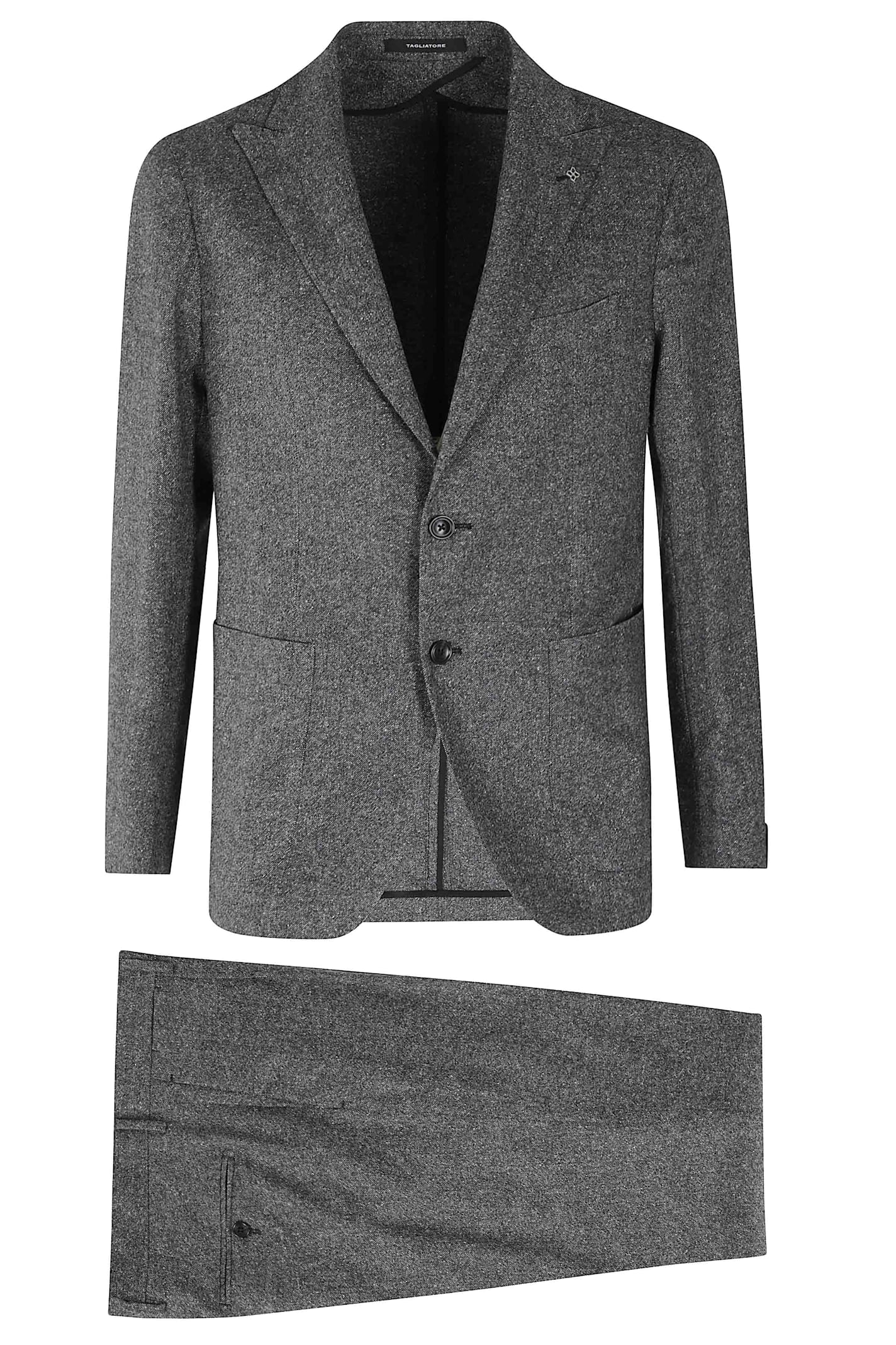 Tagliatore Notched Lapel Suit In Gray