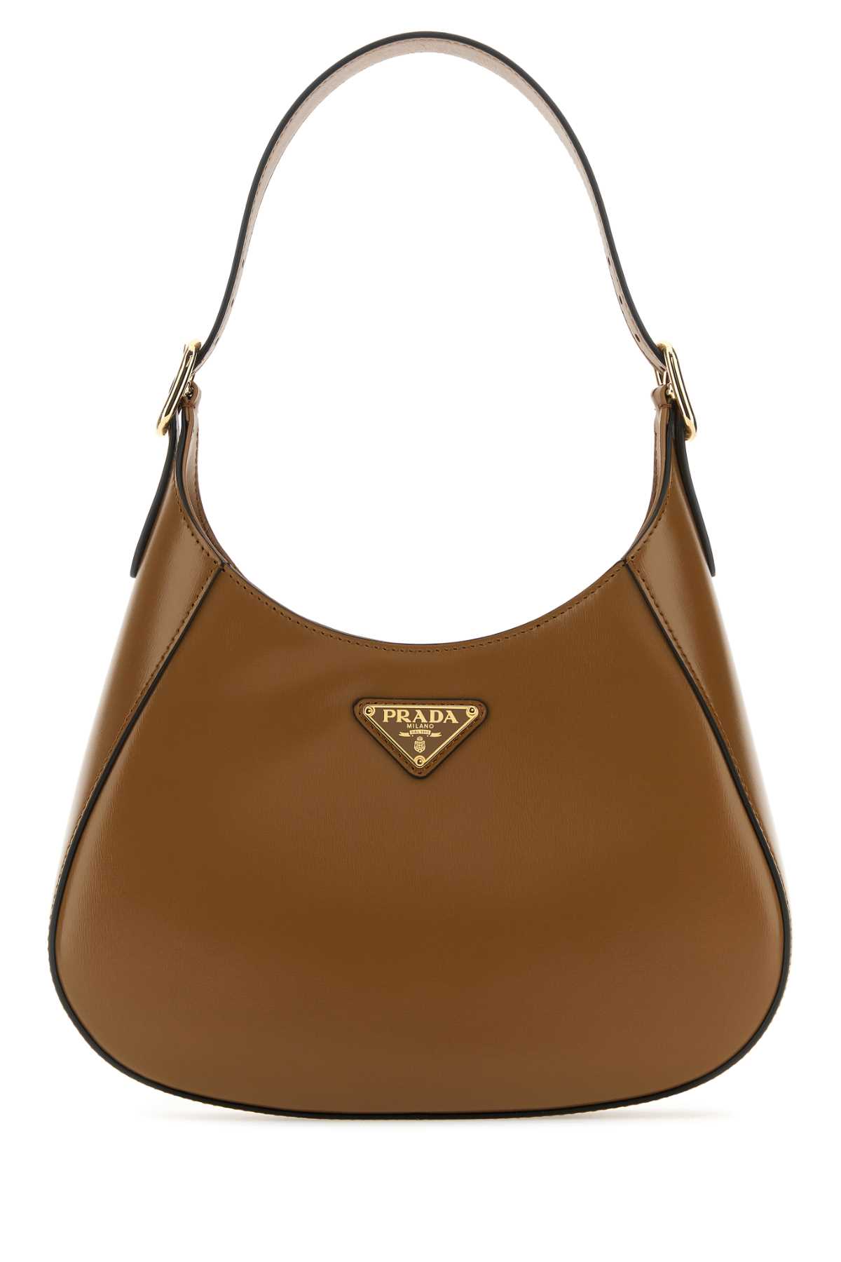 Shop Prada Biscuit Leather Cleo Shoulder Bag In Cannellan