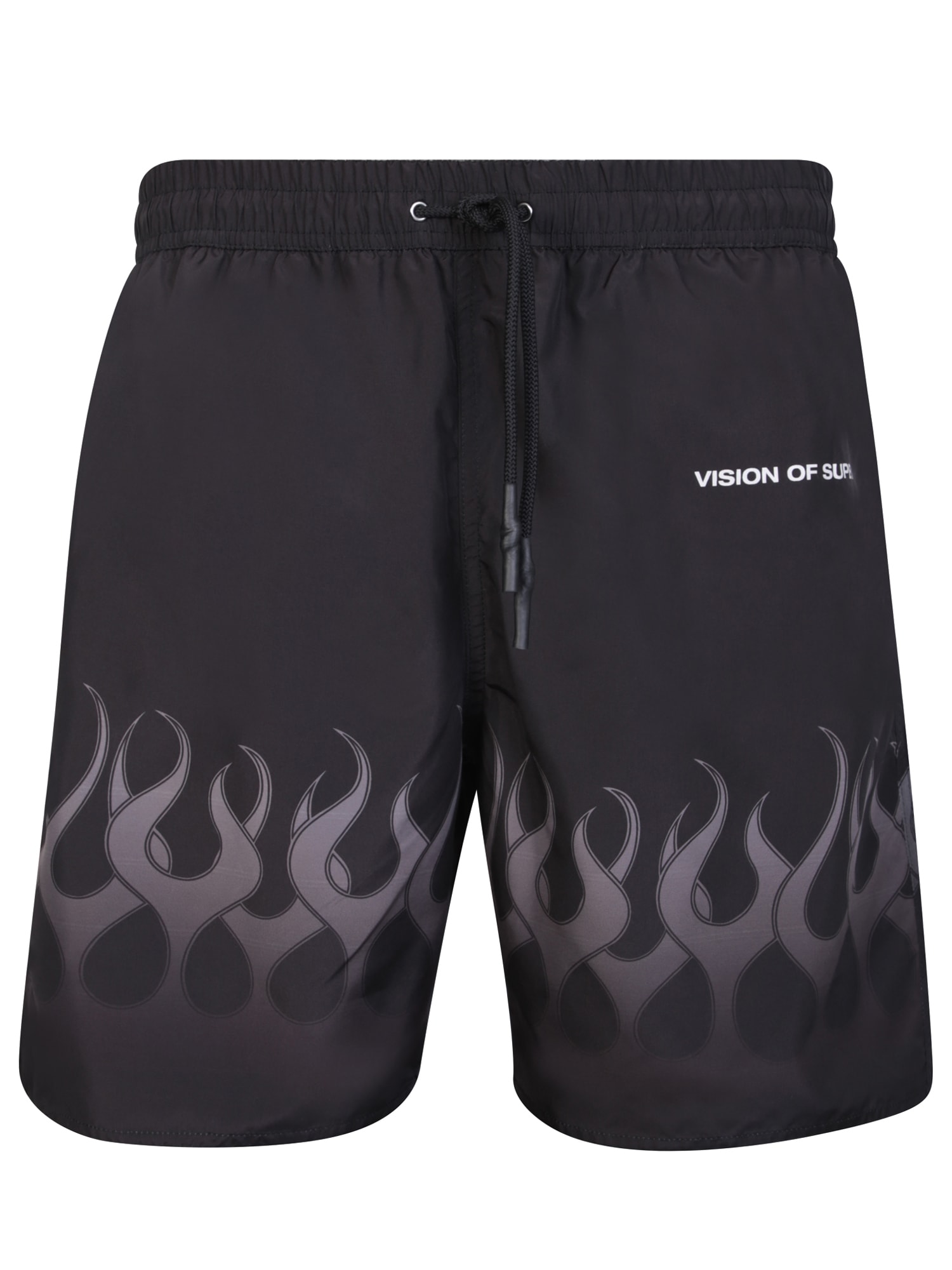 Vision of Super Black/gray Flames Swim Shorts