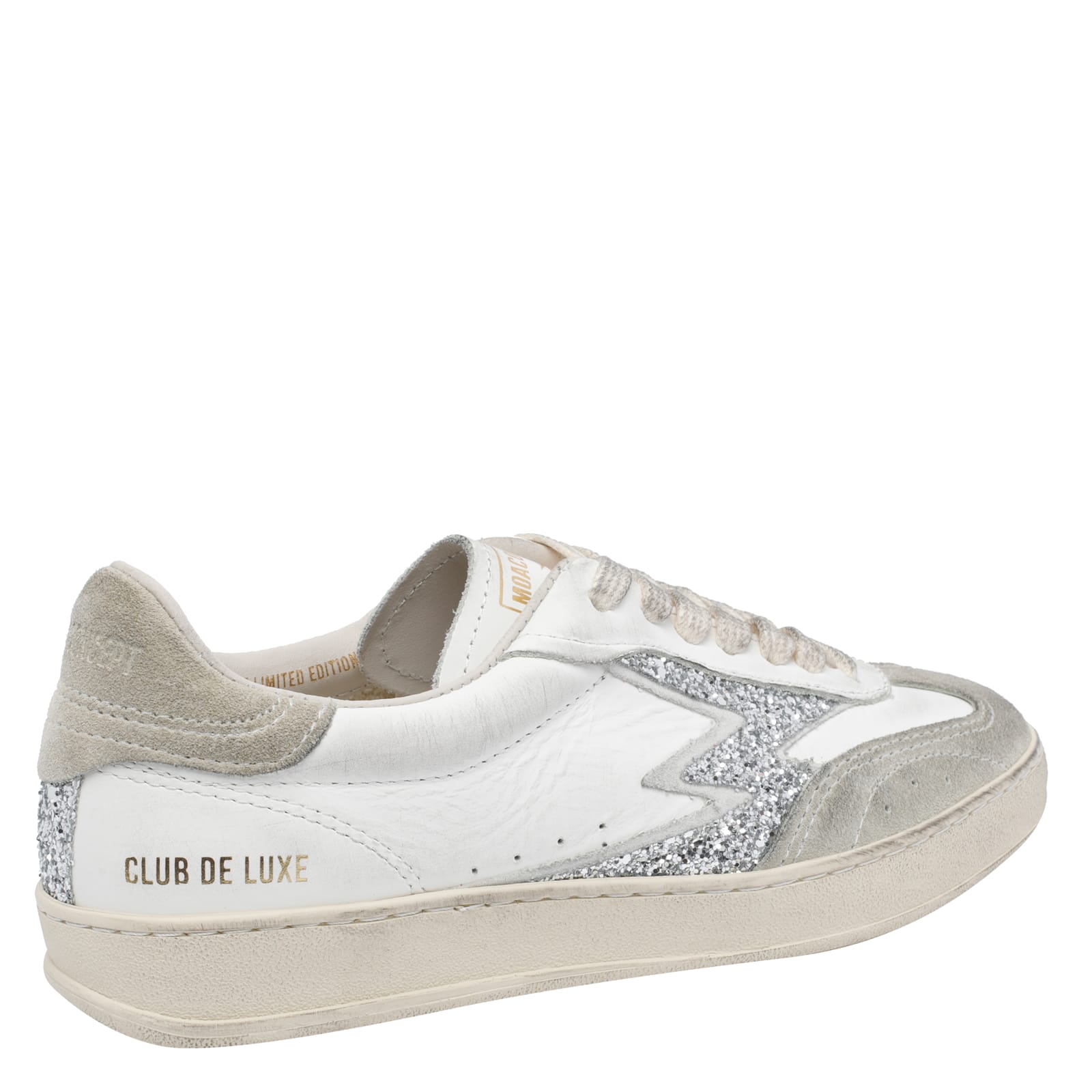 Moa Master Of Arts Silver And White Leather Sneakers In White