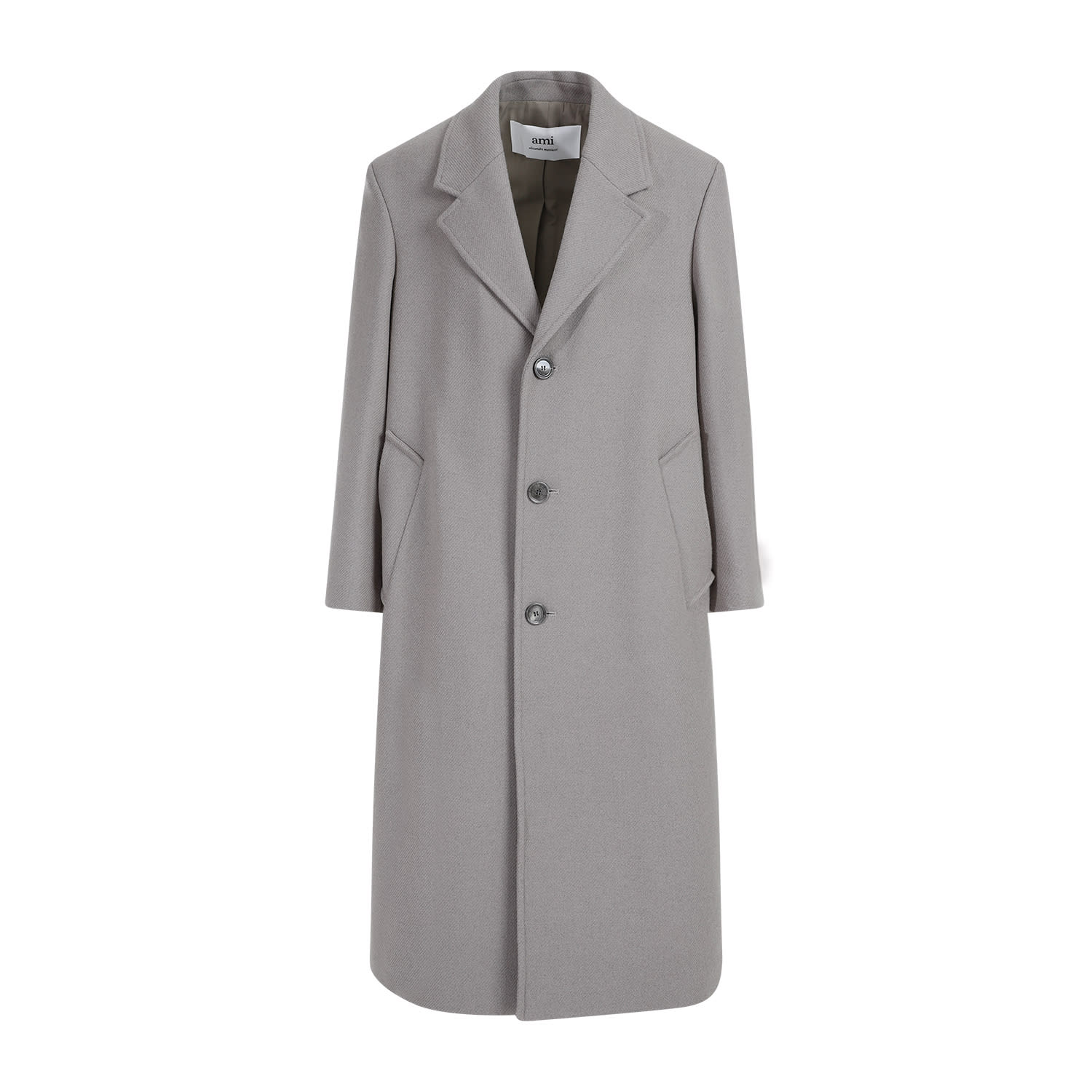 Shop Ami Alexandre Mattiussi Oversized Coat In Taupe