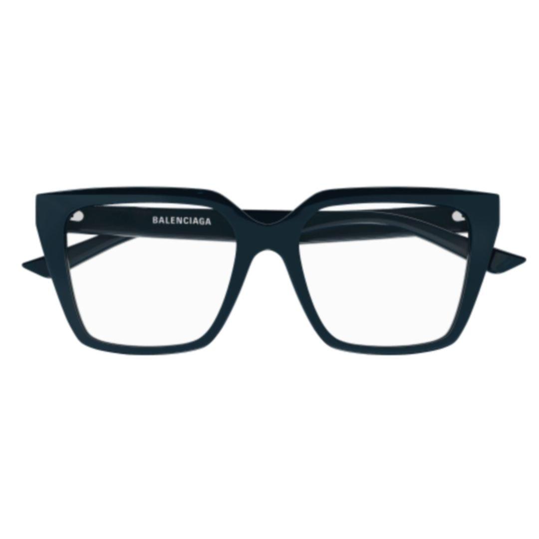 Shop Balenciaga Square Frame Glasses In 010 Blue Blue Transparent