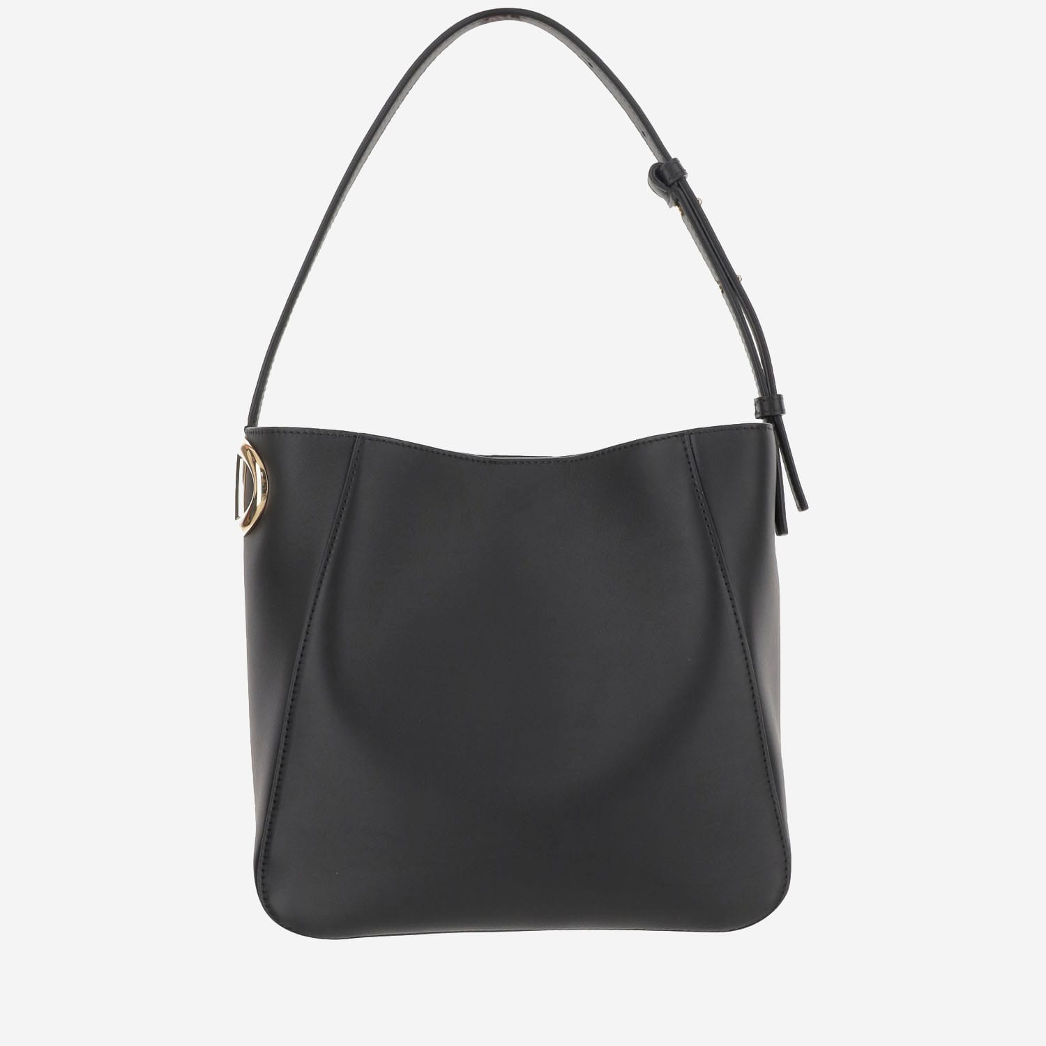 Shop Valentino Nappa Leather Bucket Vlogo Bag In Black