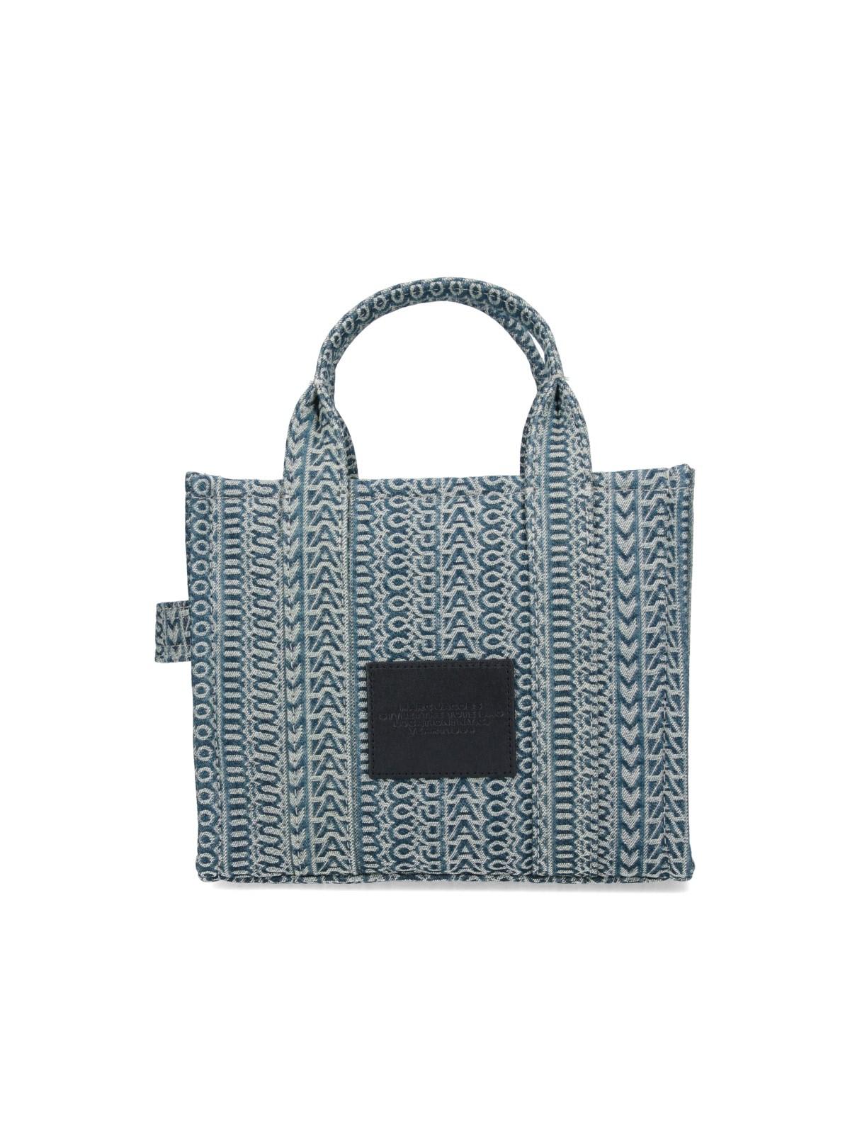Shop Marc Jacobs The Monogram Tote Mini Bag In Blue