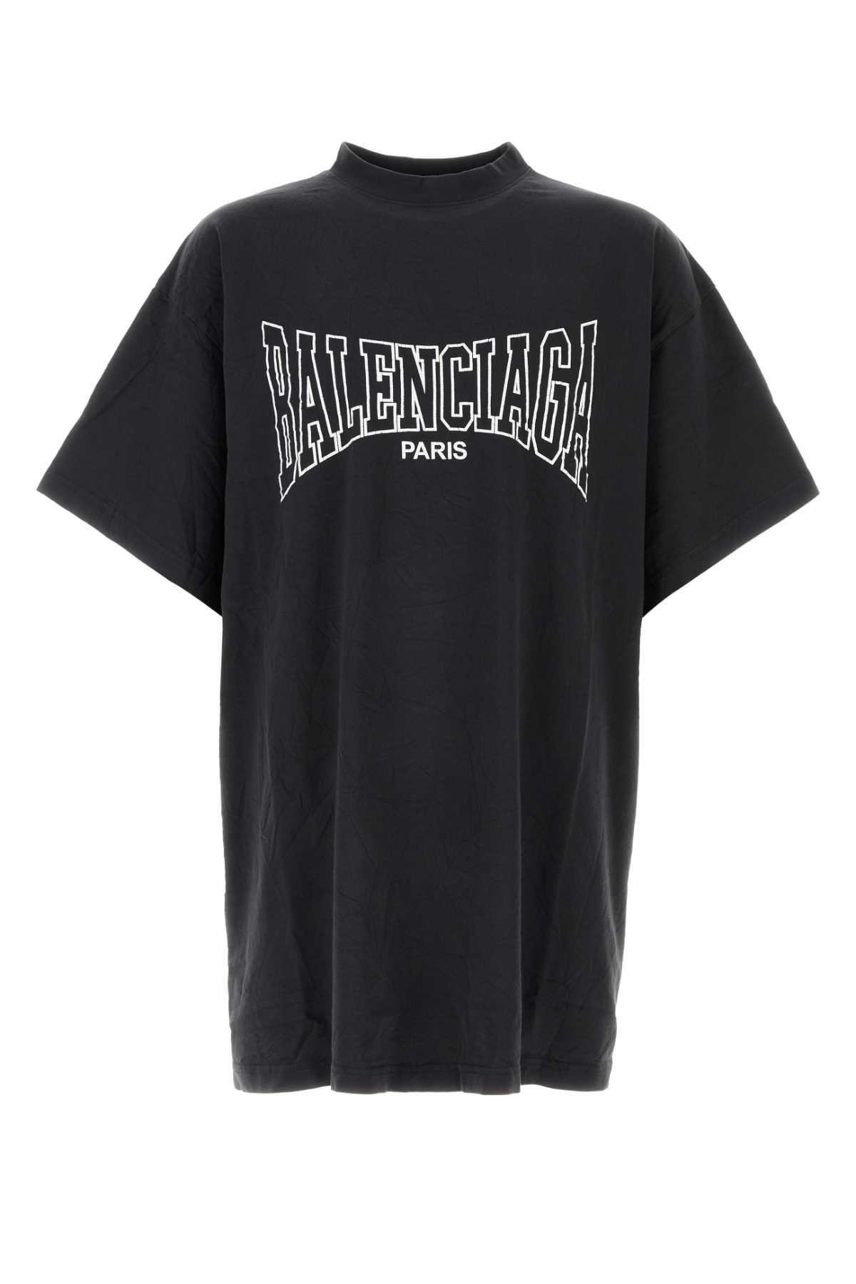 BALENCIAGA SLATE COTTON OVERSIZE T-SHIRT 