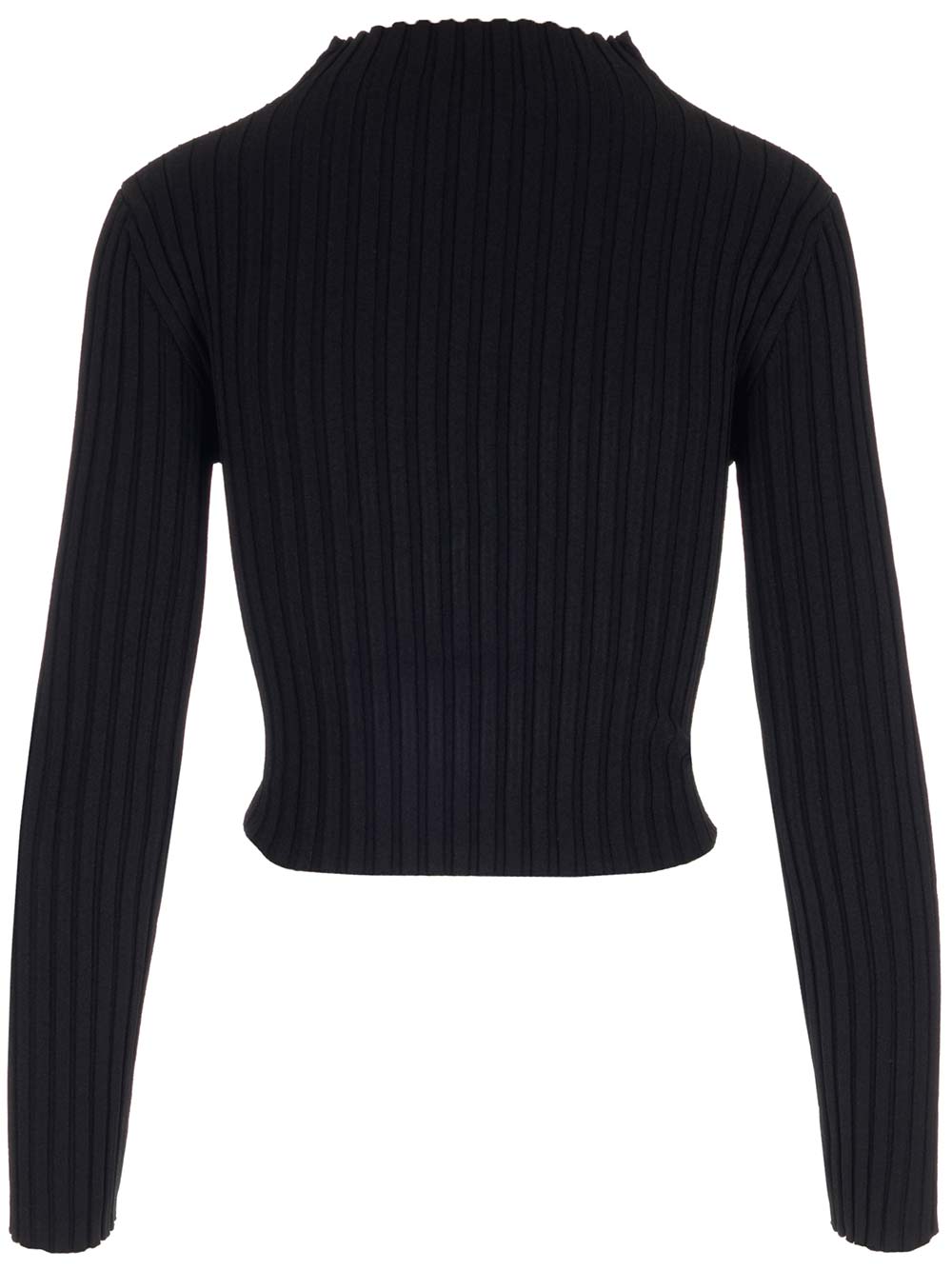 Cut-out Knitted Jumper In Black