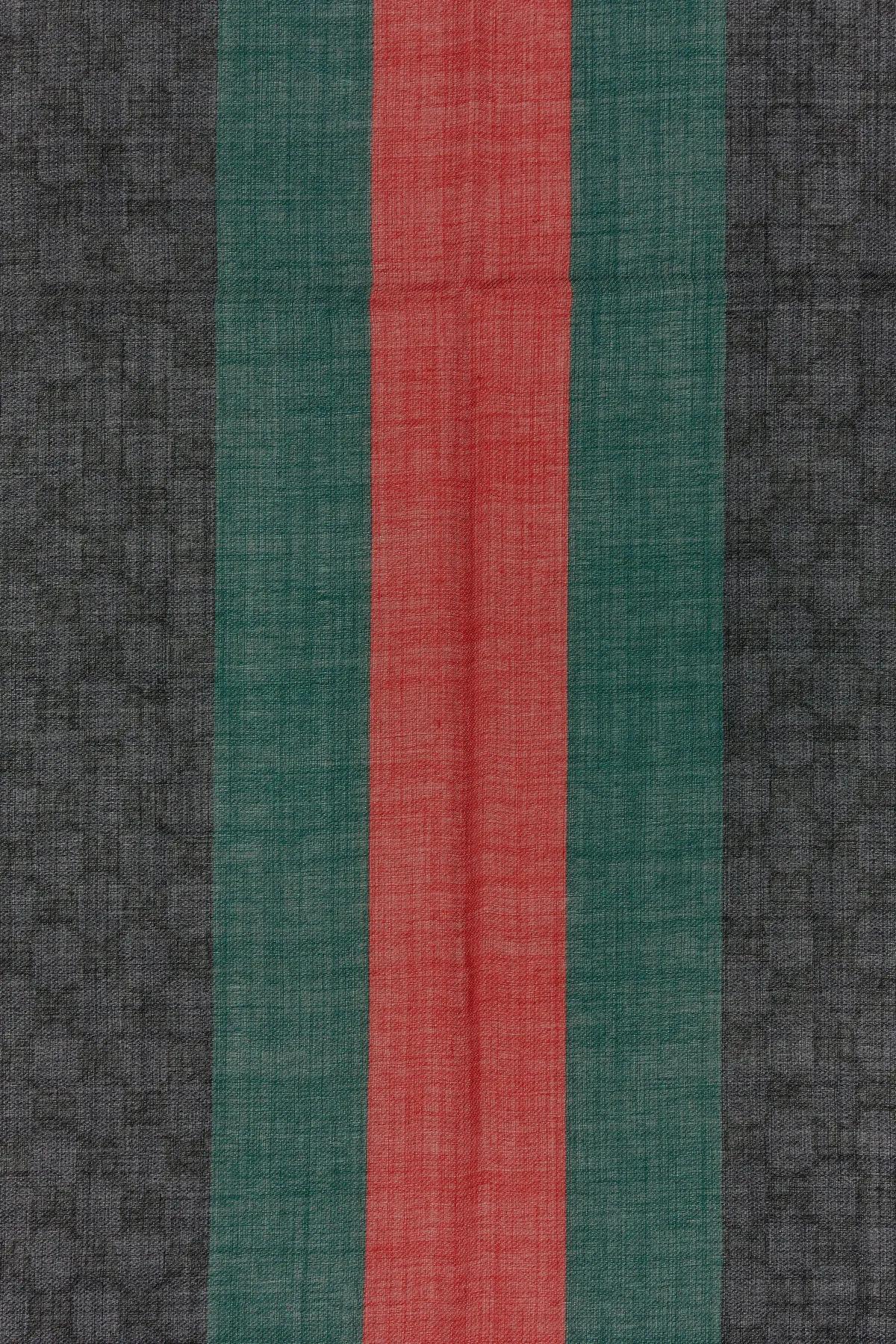 Shop Gucci Embroidered Wool Scarf In Black
