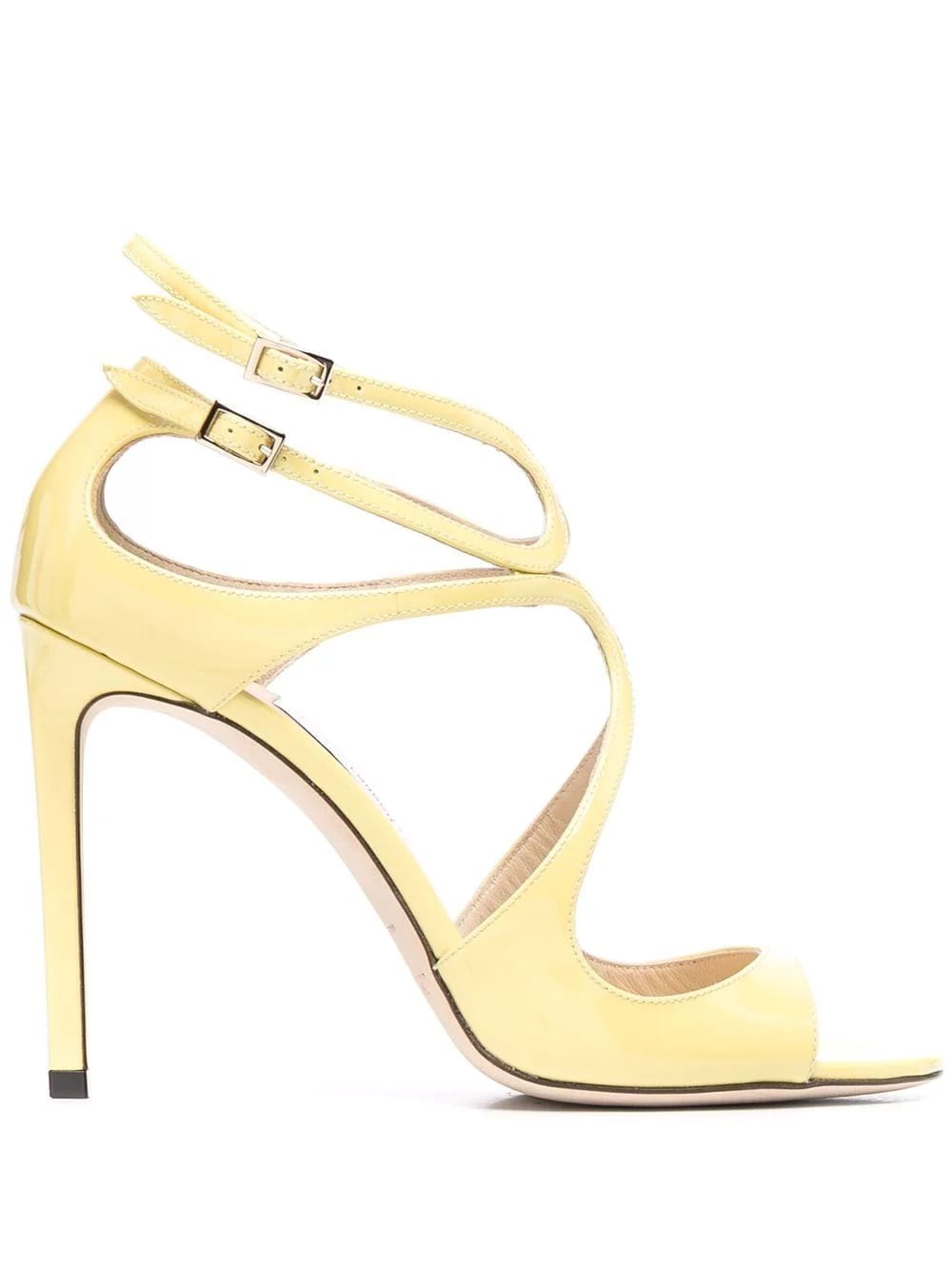Jimmy Choo 100mm Lang Patent Leather Sandals In Green | ModeSens