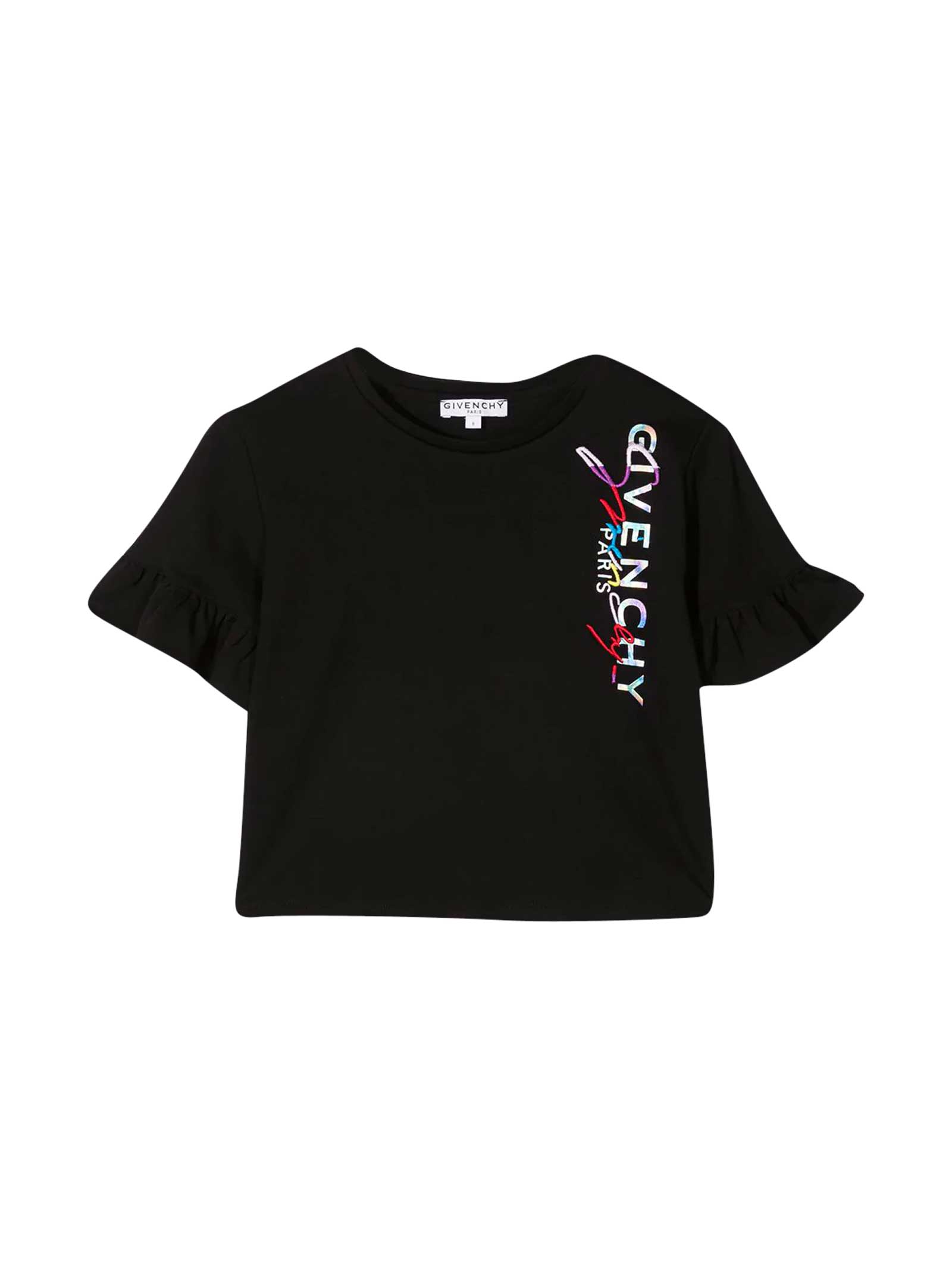 Shop Givenchy T-shirt With Ruches In Nero