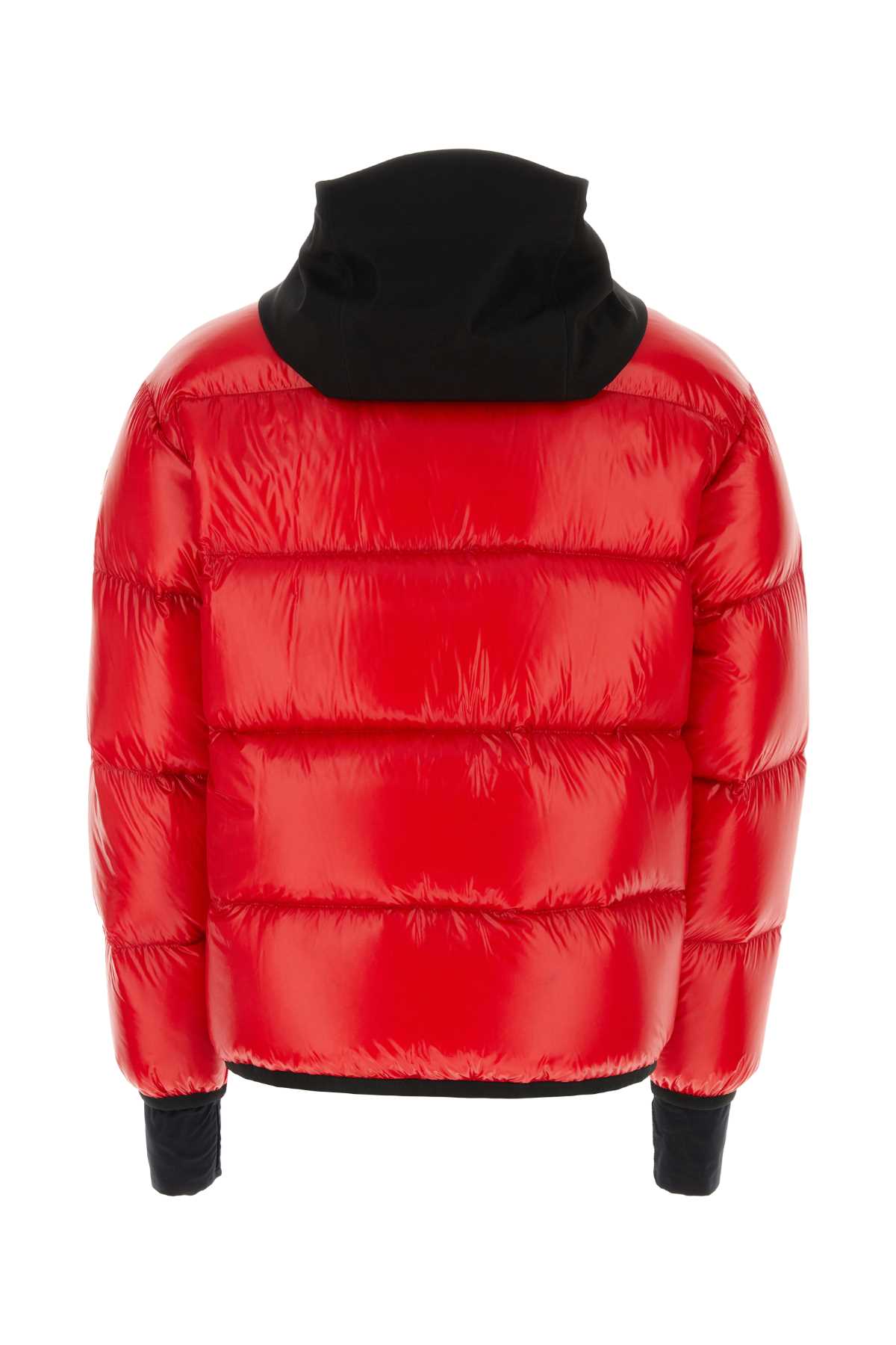 Shop Moncler Red Nylon Marcassin Down Jacket In 45r