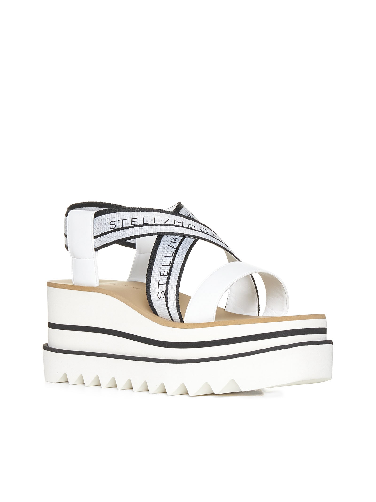 Shop Stella Mccartney Sandals In White/black