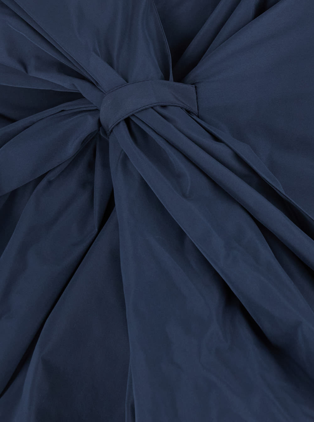 P.a.r.o.s.h Blue Asymmetric Cape With Knot Detail In Blu