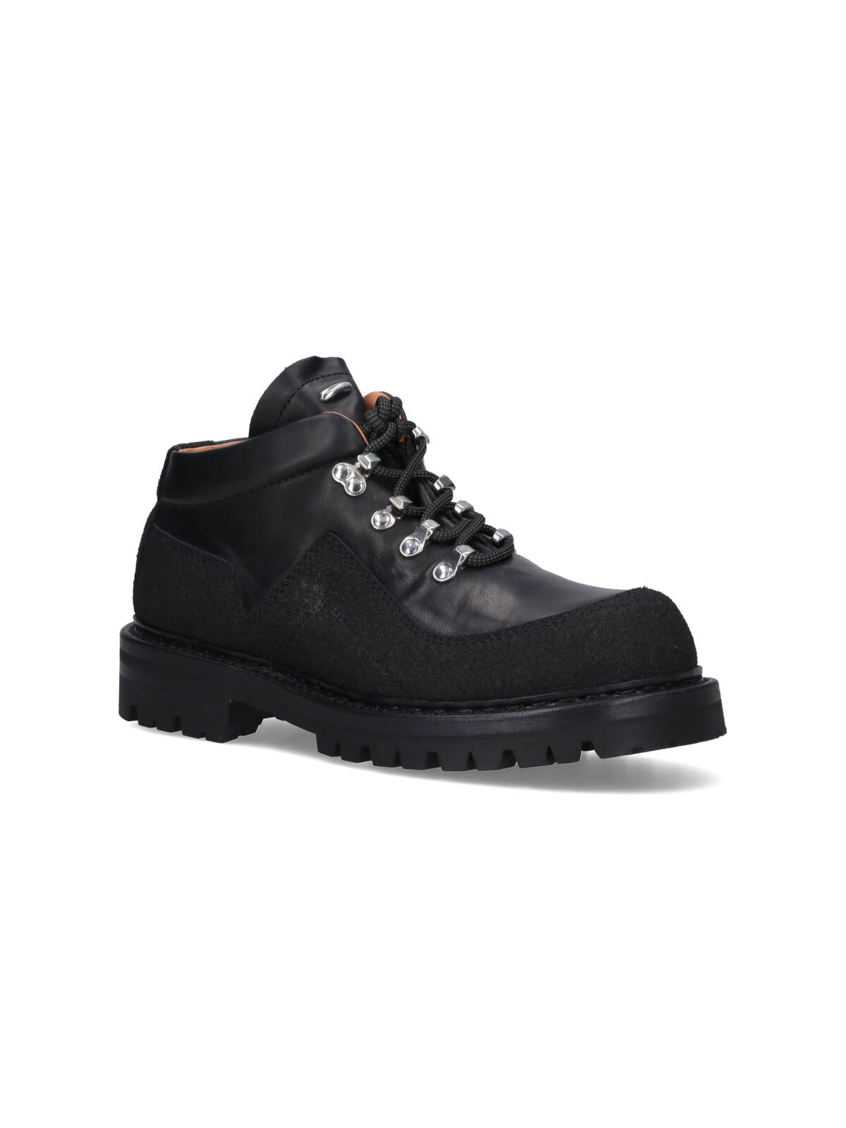 Our Legacy Ankle Boots With Round Toe And Lug Sole In Black