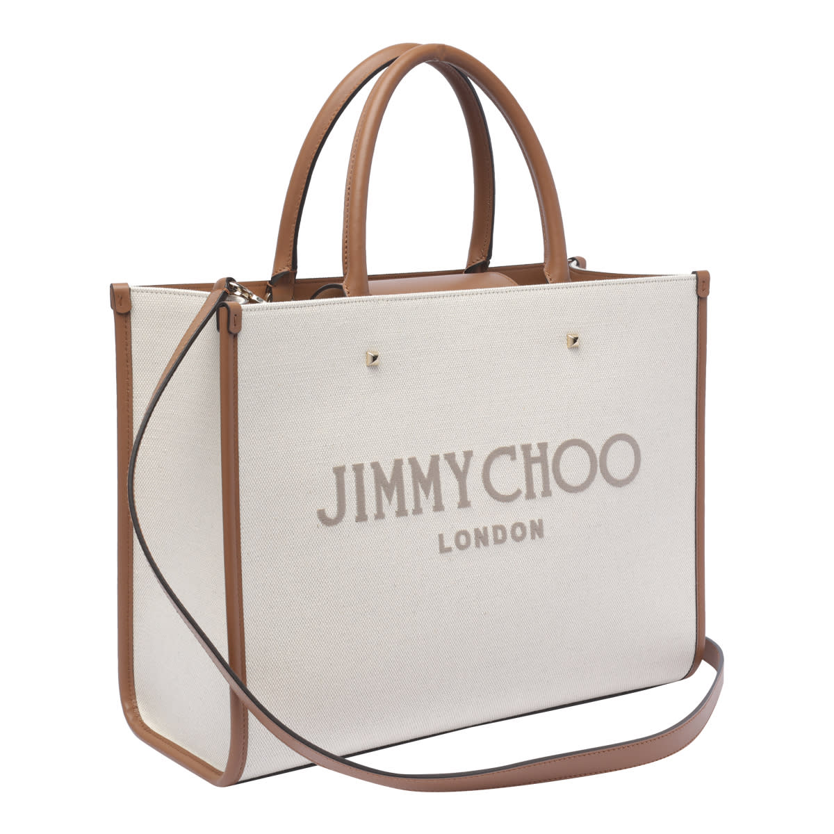 Shop Jimmy Choo Medium Avenue Tote Bag In Beige