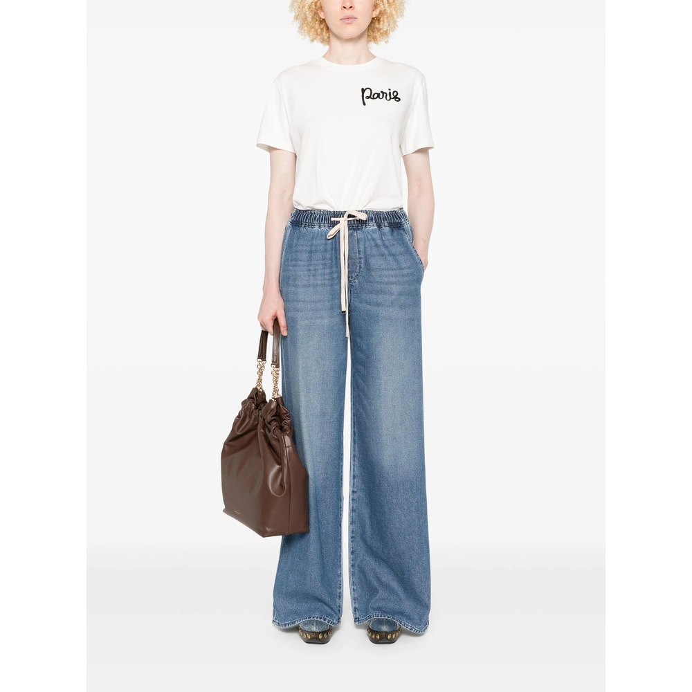 7 For All Mankind Denim Wide-leg Jeans In Blue