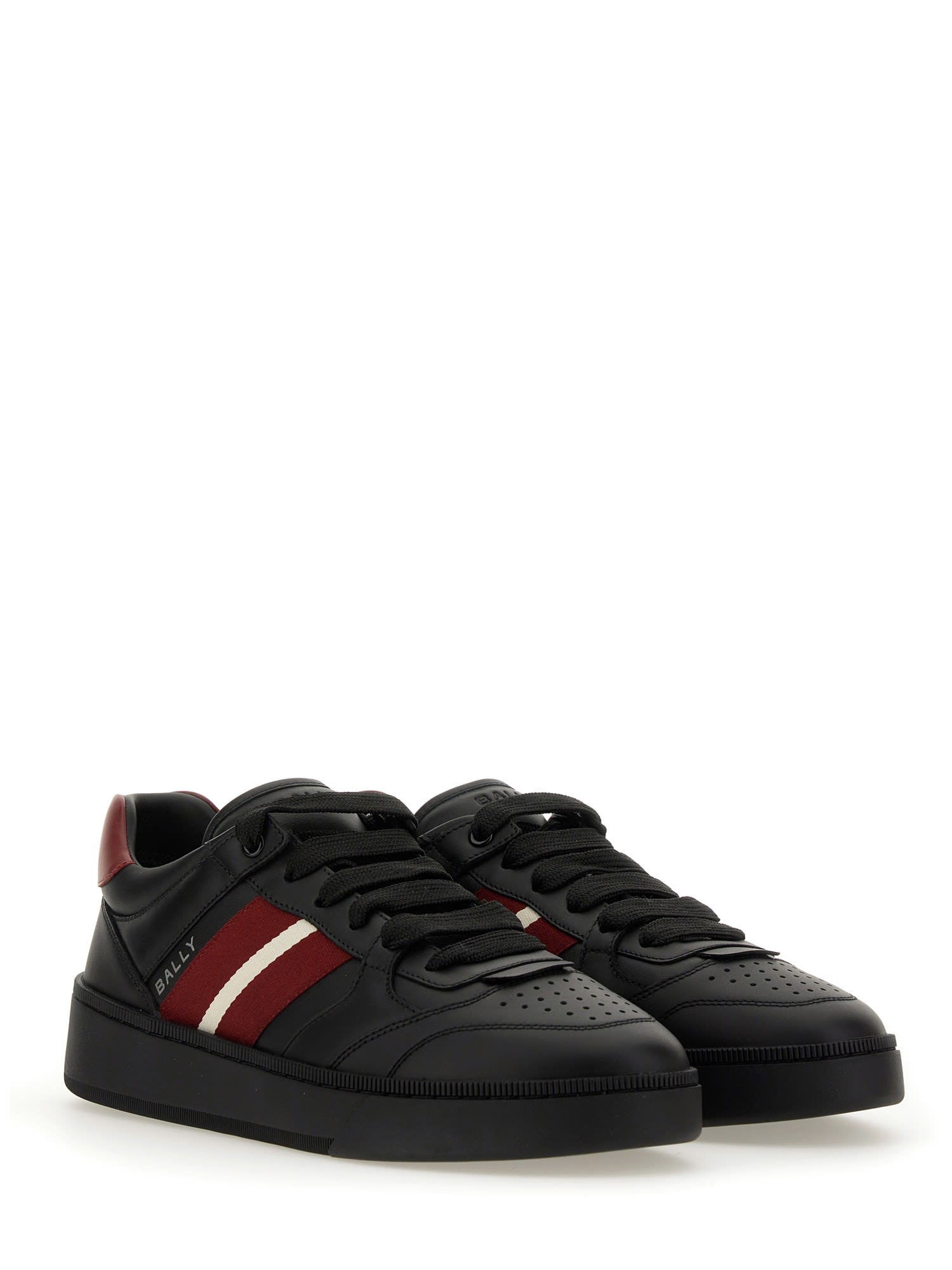 Shop Bally Sneaker Rebby In Black/red