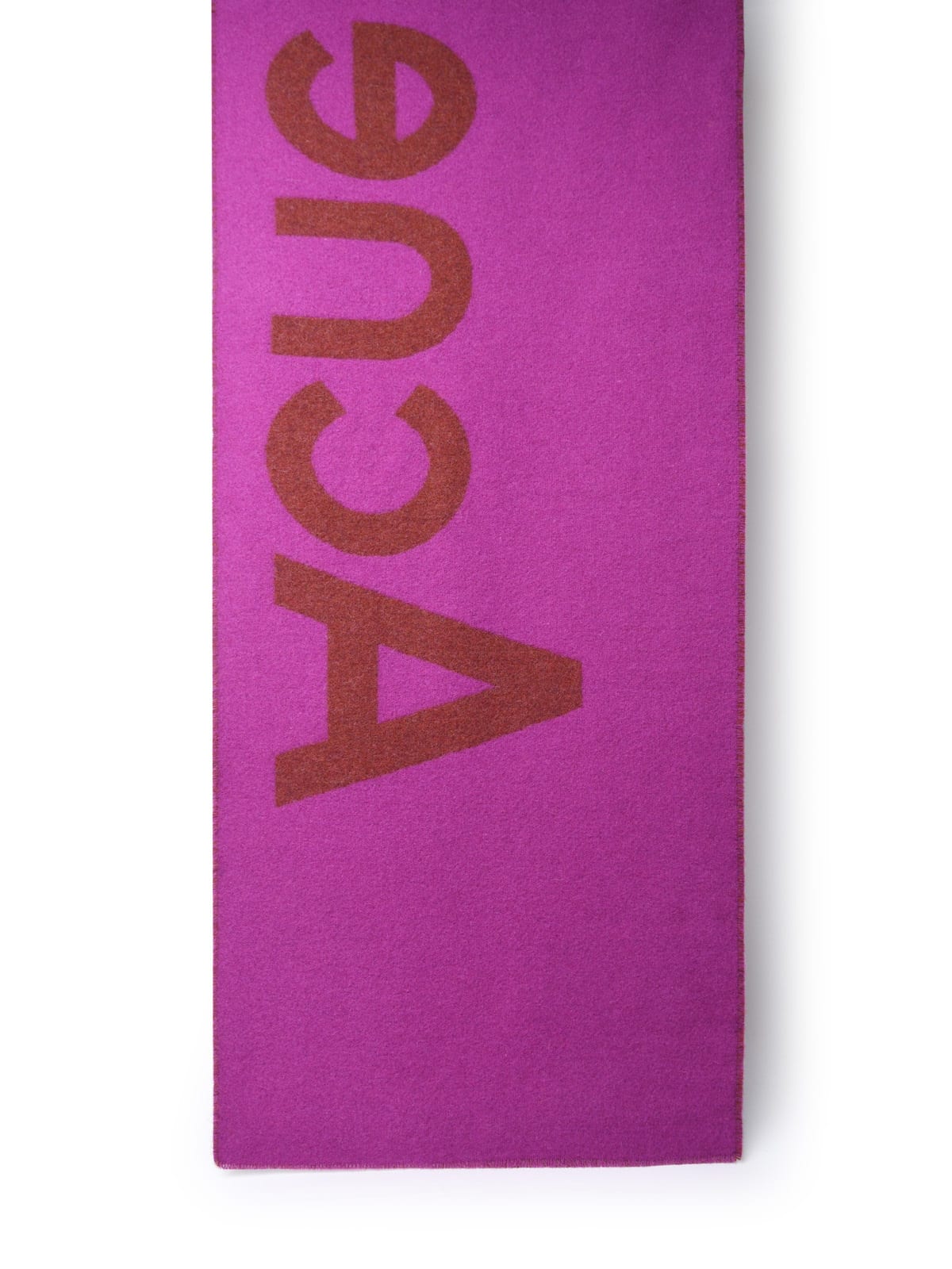 Shop Acne Studios Fuchsia Wool Blend Scarf In Magenta Pink/maroon Red