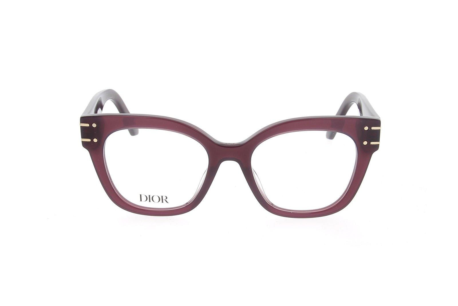 Shop Dior Round Frame Glasses In 6000