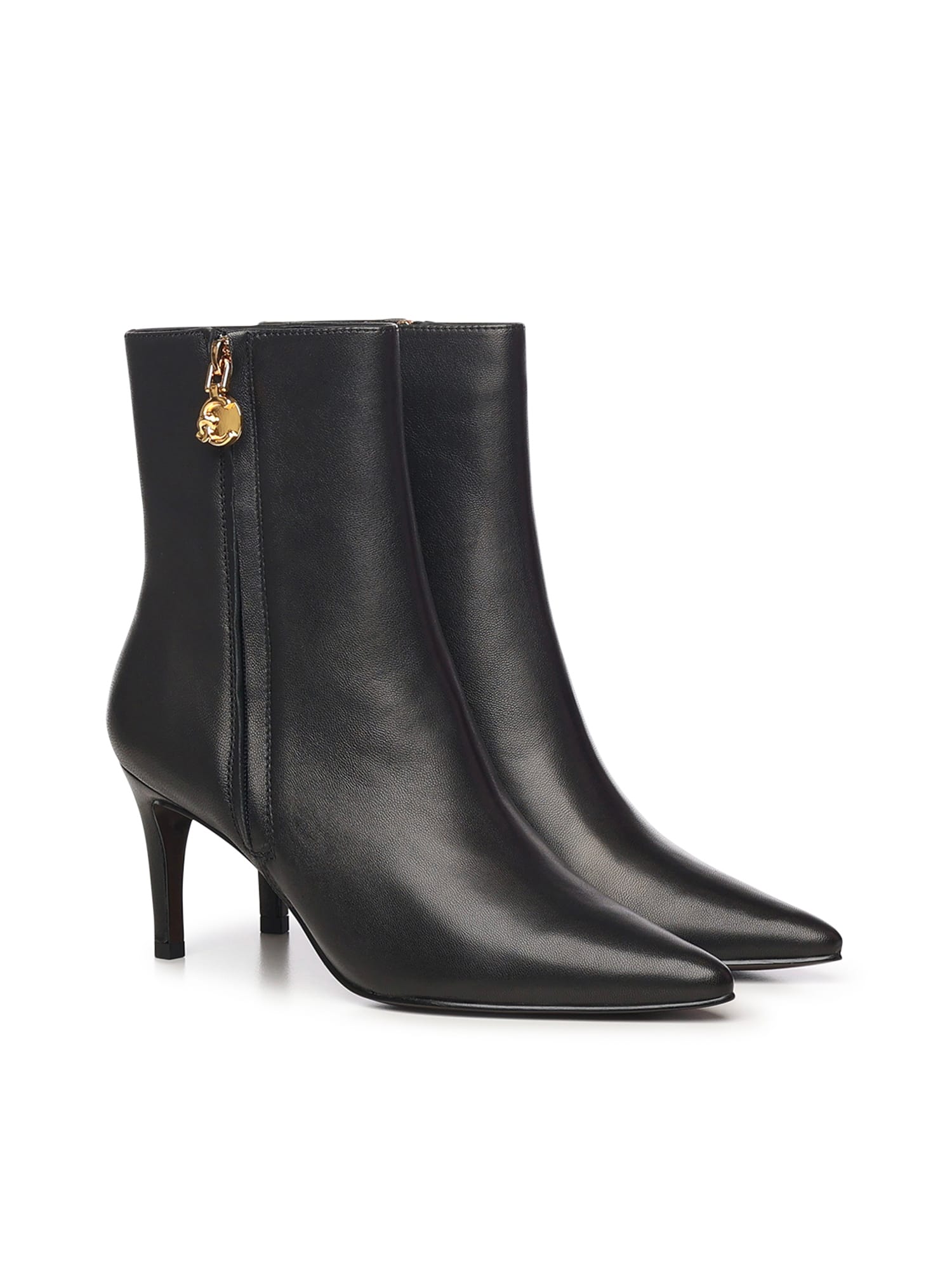 Coccinelle 80mm C-me Smooth Zip-detail Pointed-toe Boots In Black