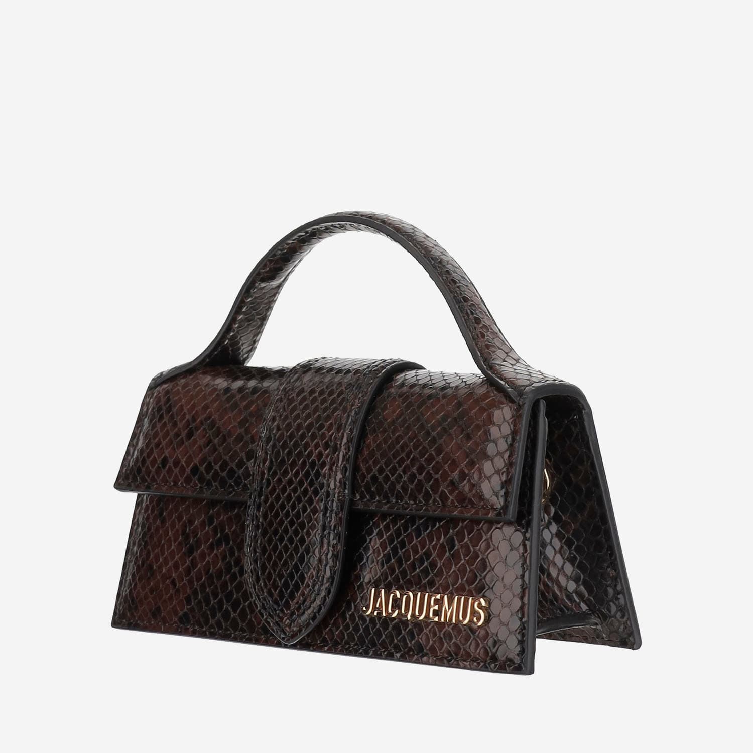 Jacquemus Womens Dark Brown Le Grand Bambino Leather Top Handle Bag In Brown