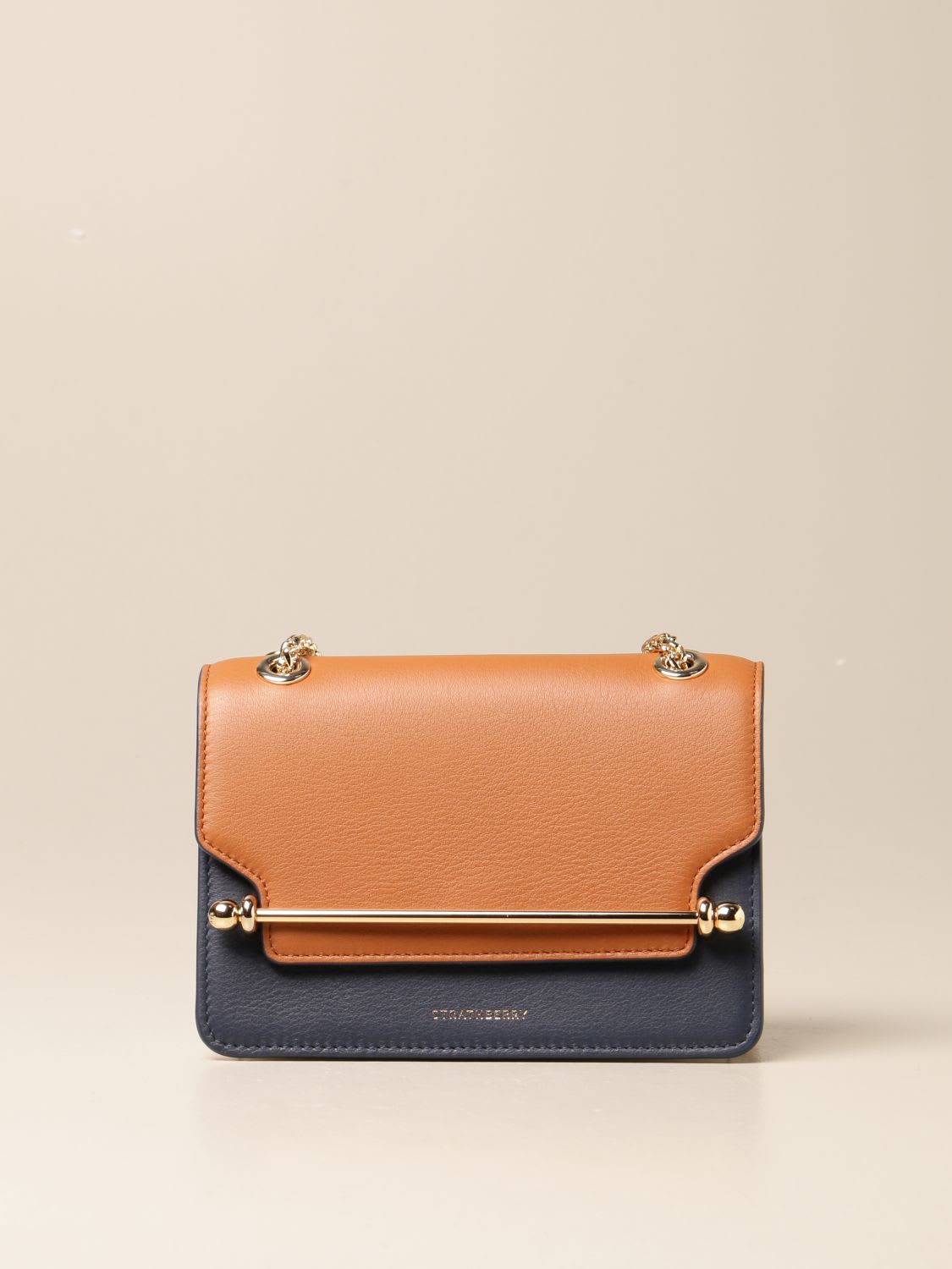Strathberry Mini Bag East/west Mini Strathberry Bag In Tricolor Leather