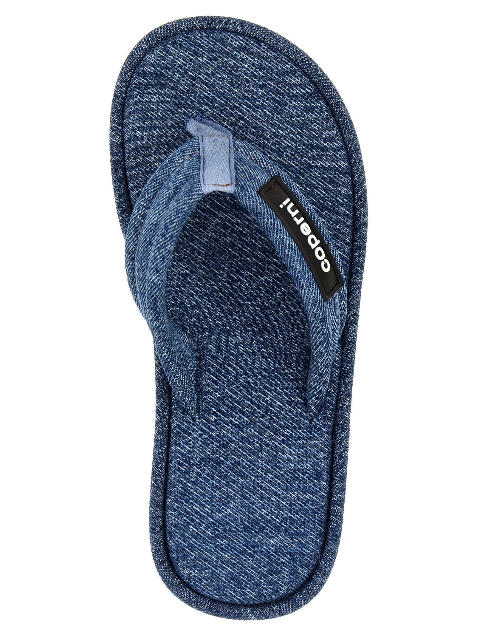 Shop Coperni Branded Wedge Sandals In Blue