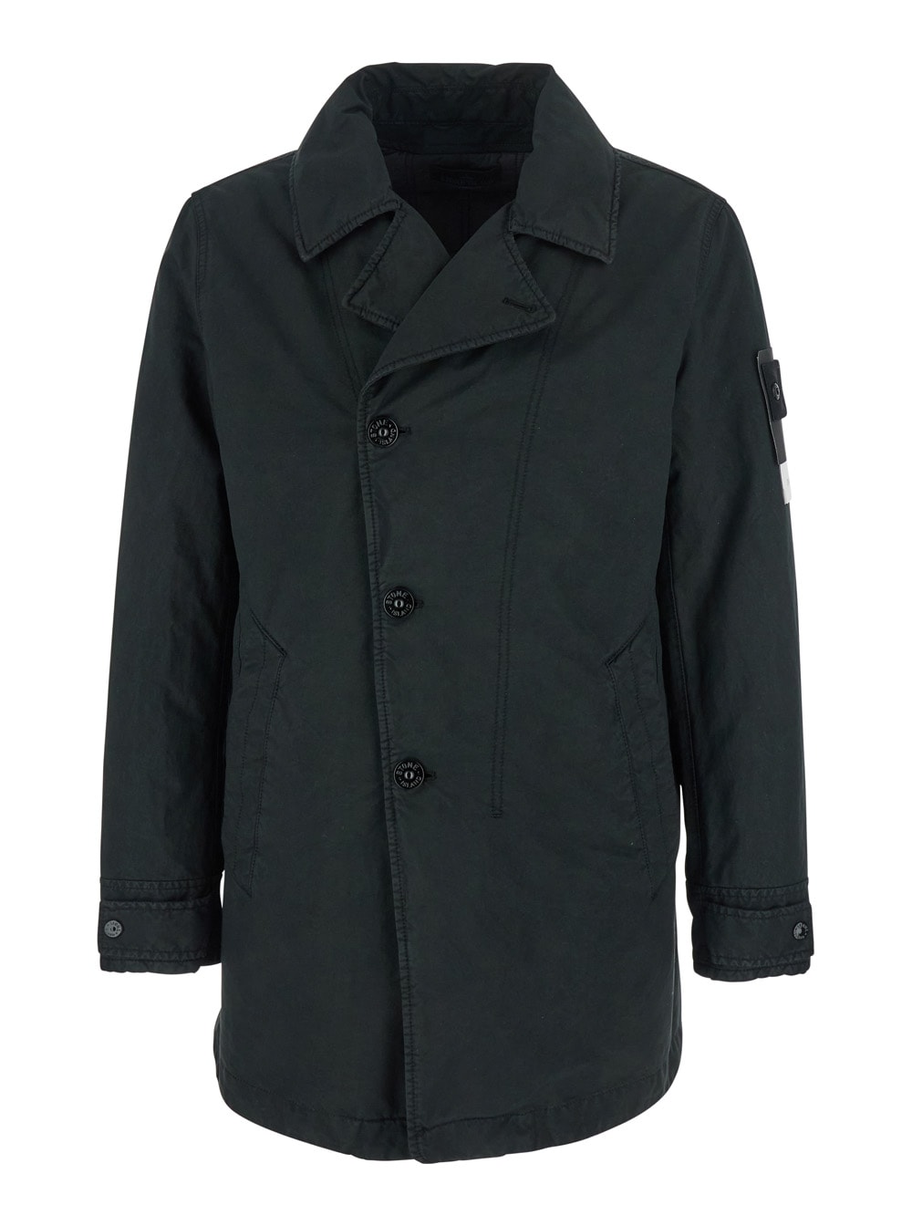 Stone Island Modern Waterproof Long Sleeve Jacket In Blue