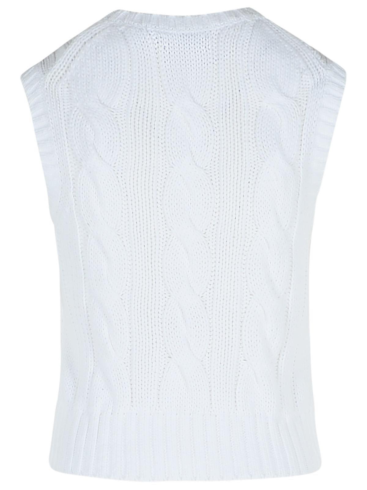 Polo Ralph Lauren Round-neck Knitted Vest In White
