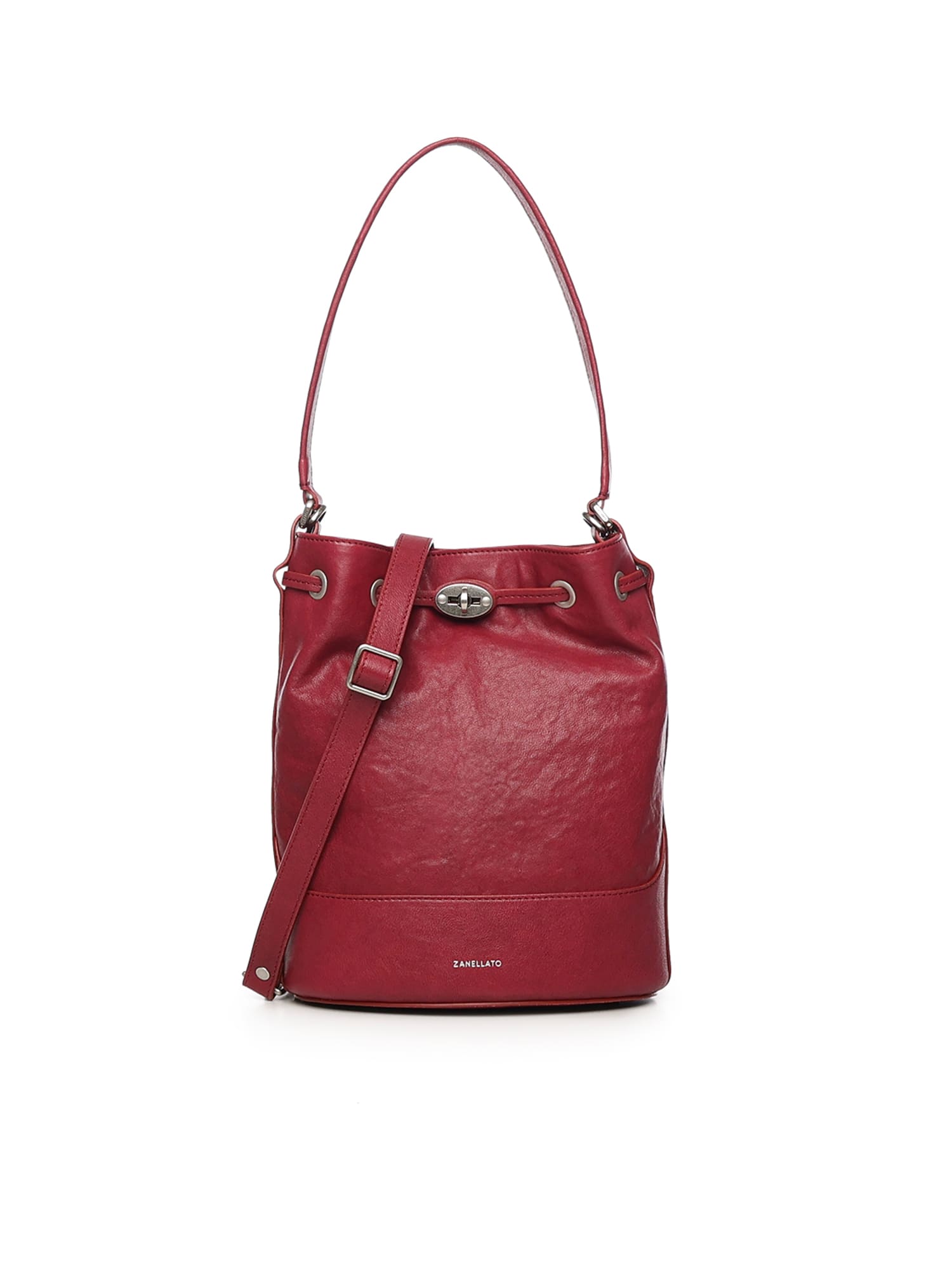 Zanellato Small Monda Bucket Bag In Red